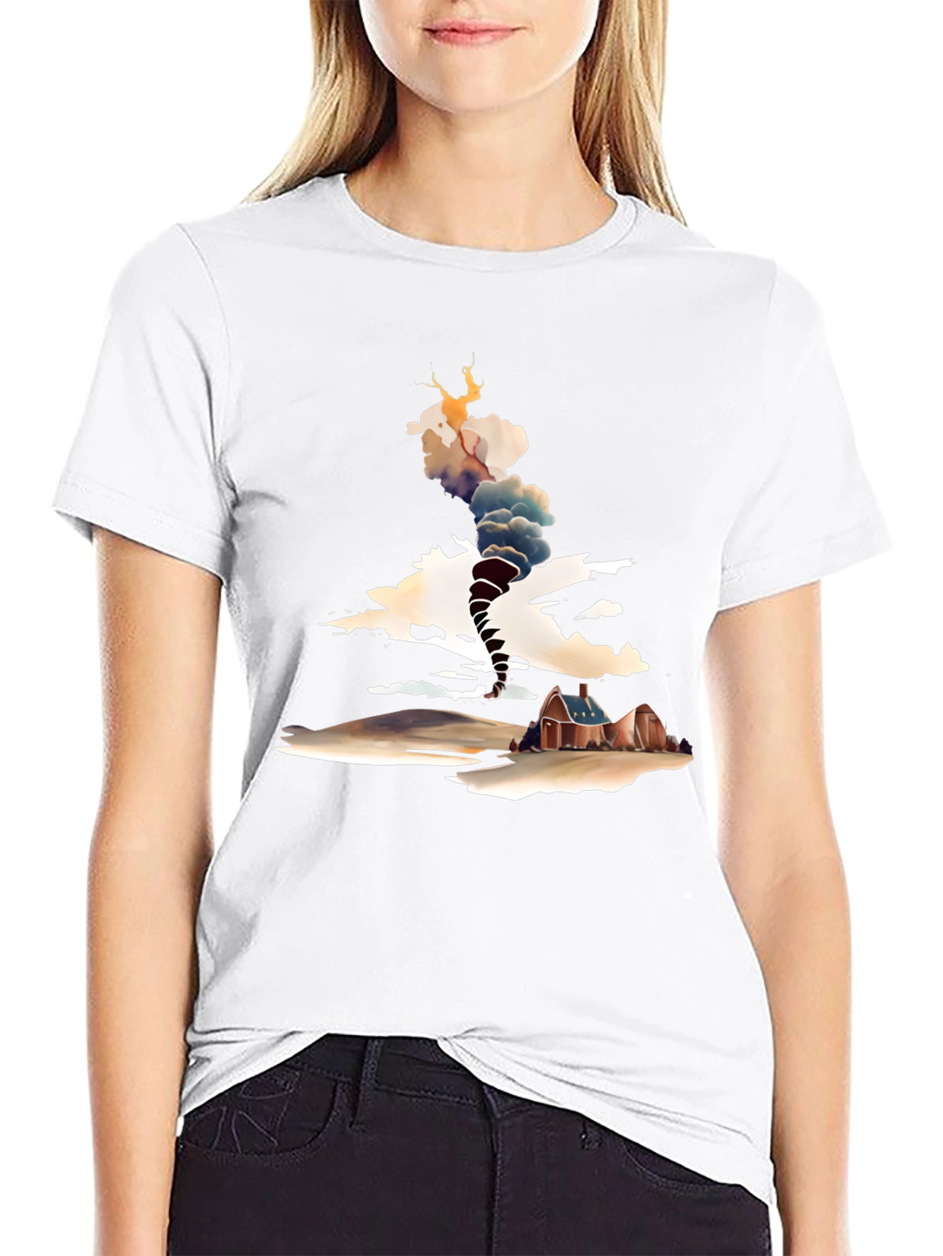 Tornado House Graphic Tee - Weather Inspired Design