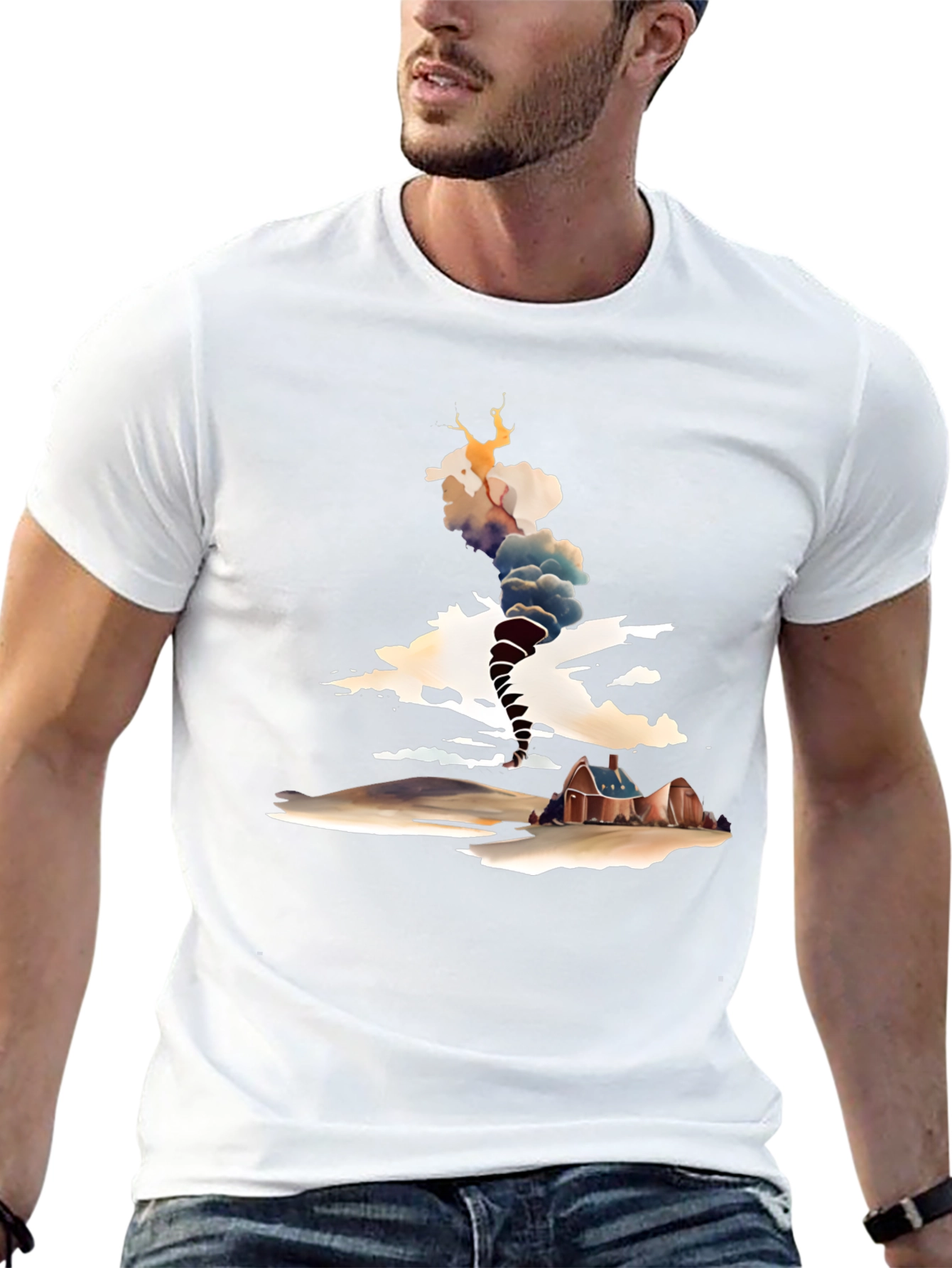 Tornado House Graphic Tee - Weather Inspired Design
