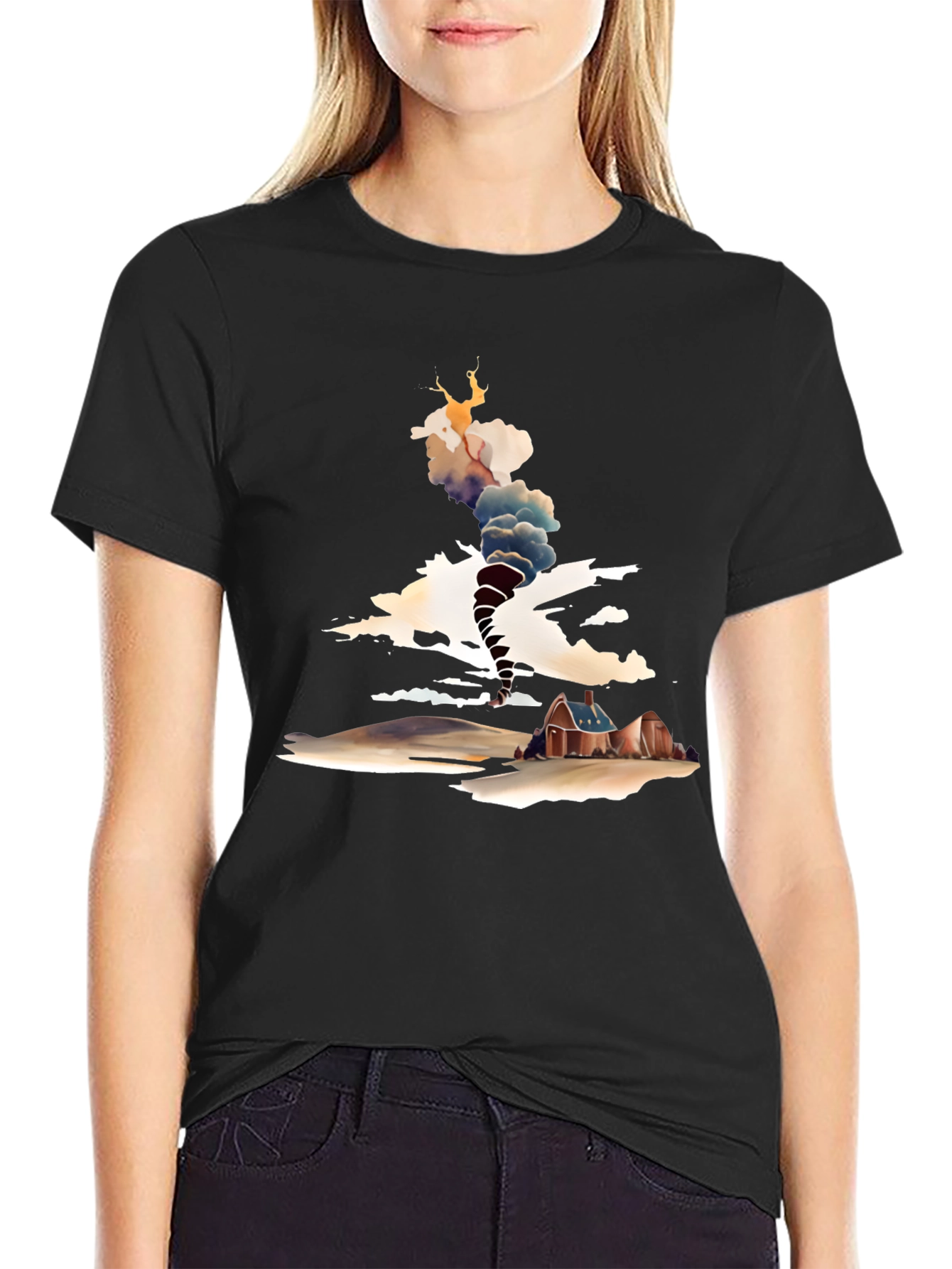 Tornado House Graphic Tee - Weather Inspired Design