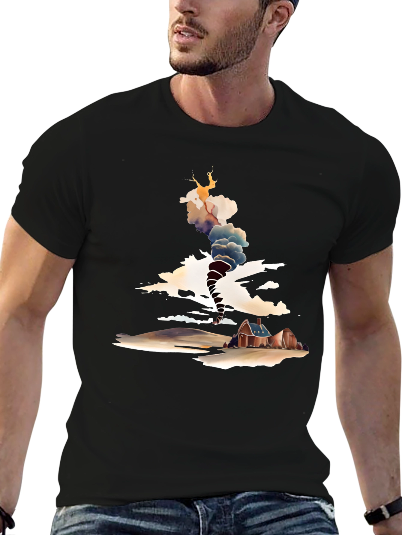 Tornado House Graphic Tee - Weather Inspired Design