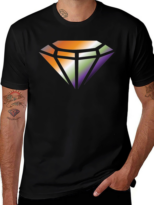 Diamond Gradient Graphic Tee - Stylish Comfort