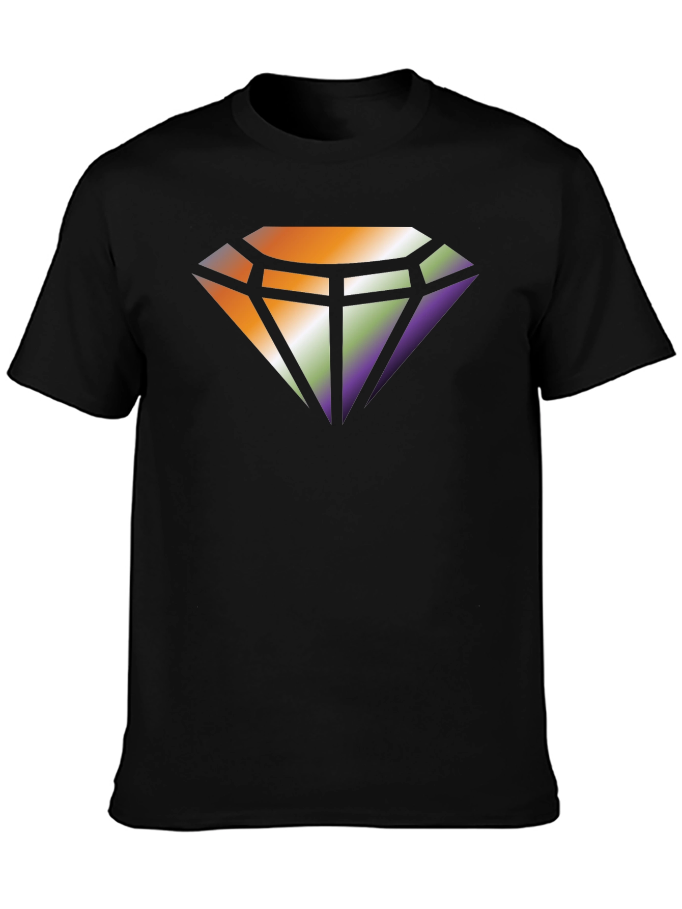 Diamond Gradient Graphic Tee - Stylish Comfort