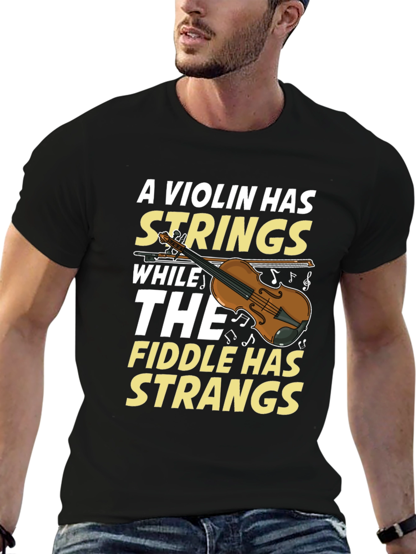 Violin Fiddle Strings Humor T-Shirt