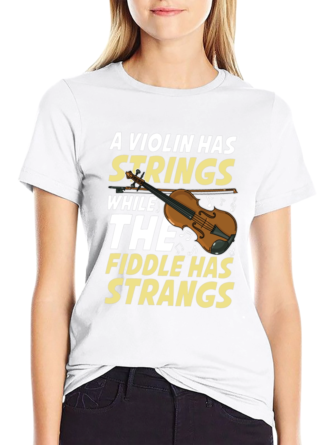 Violin Fiddle Strings Humor T-Shirt