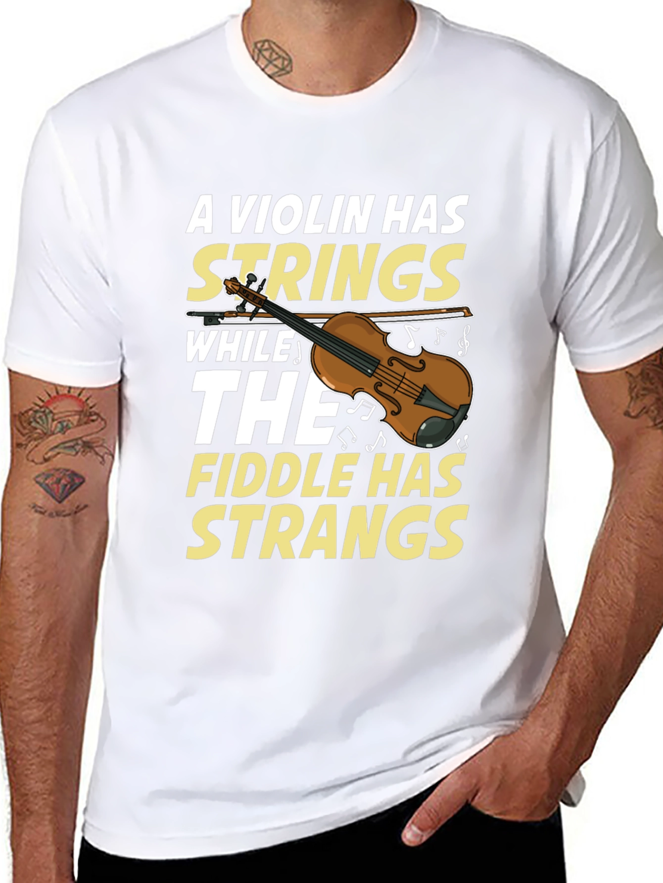 Violin Fiddle Strings Humor T-Shirt