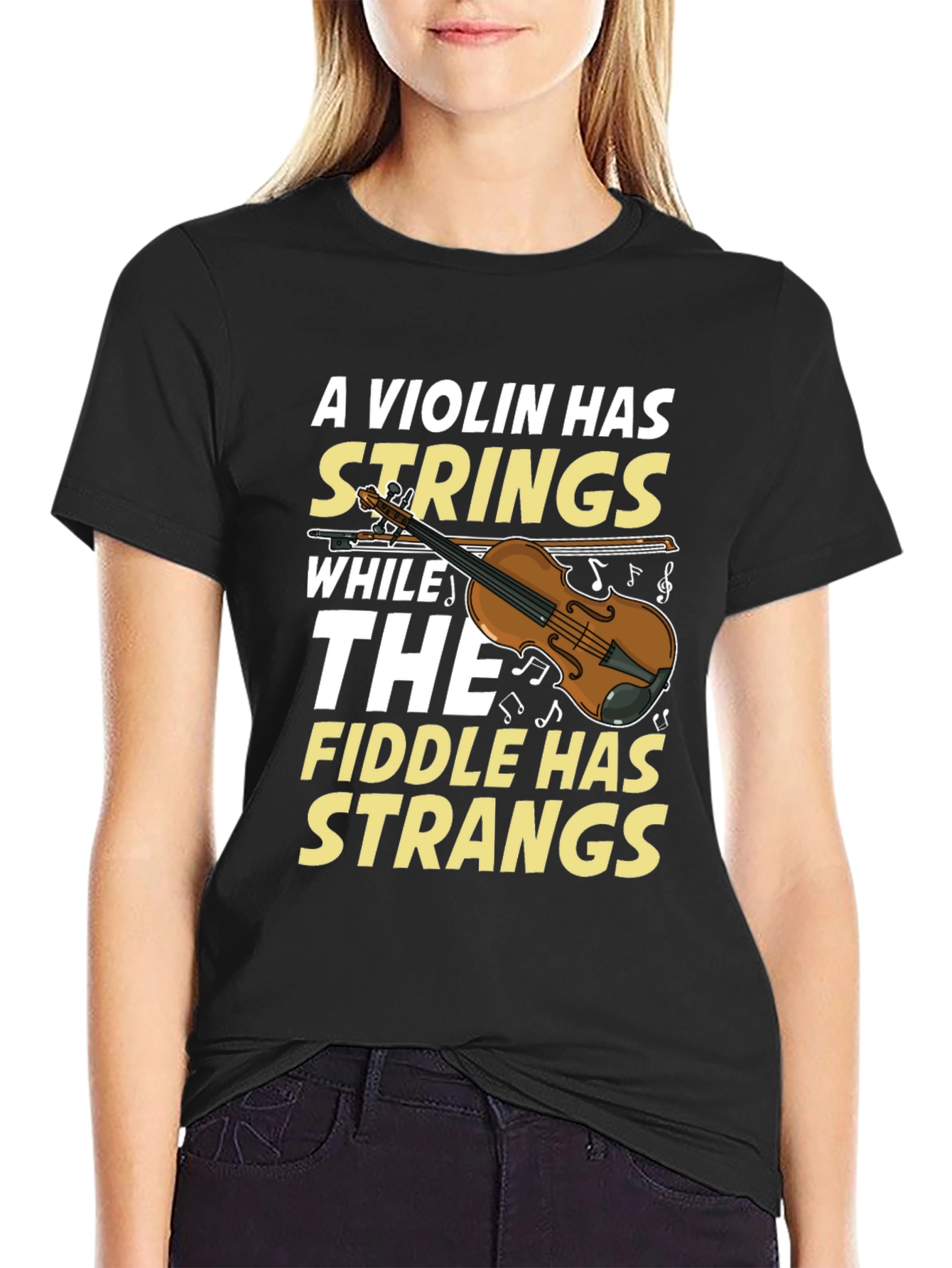 Violin Fiddle Strings Humor T-Shirt