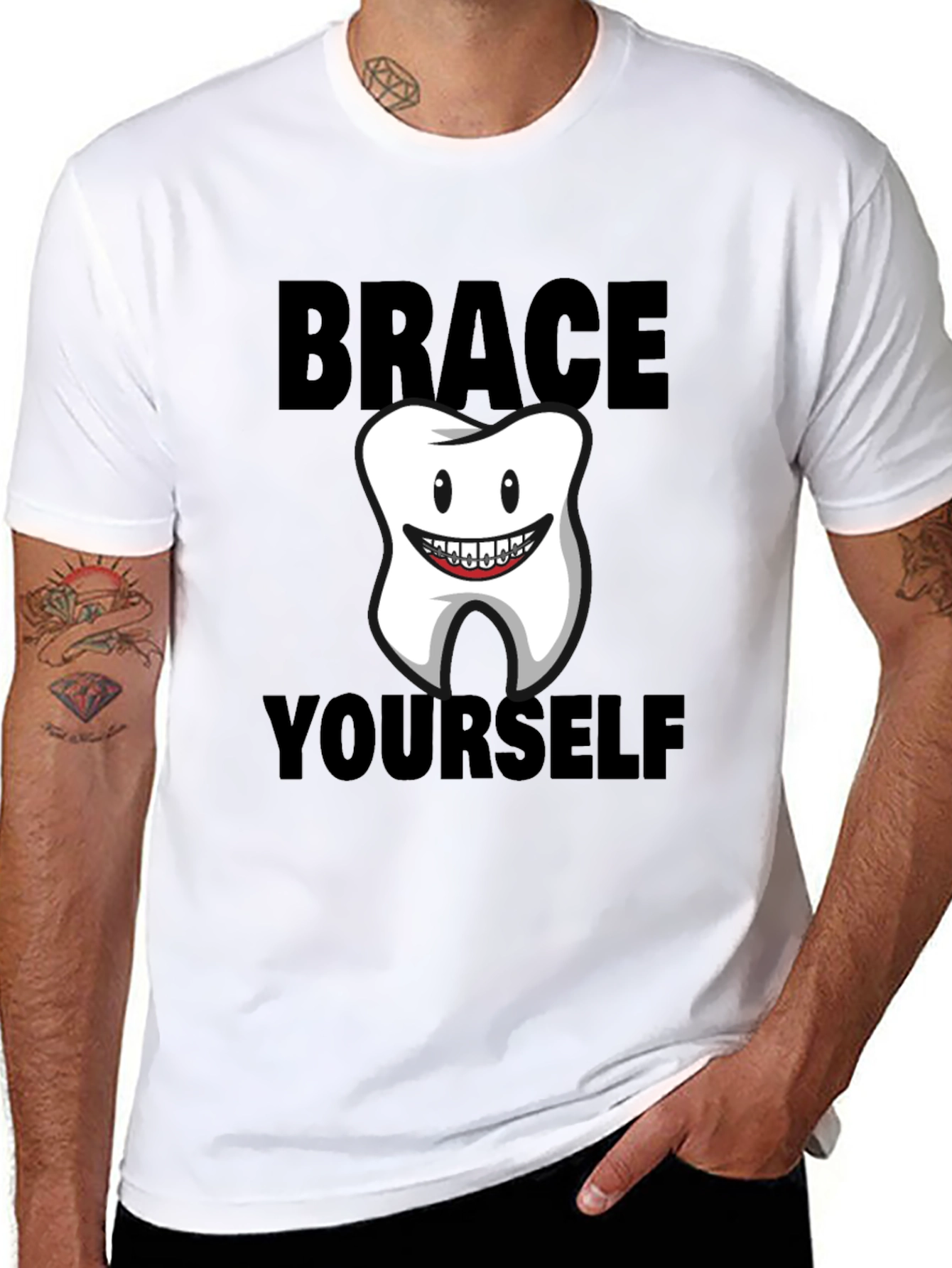 Brace Yourself Funny Tooth T-Shirt