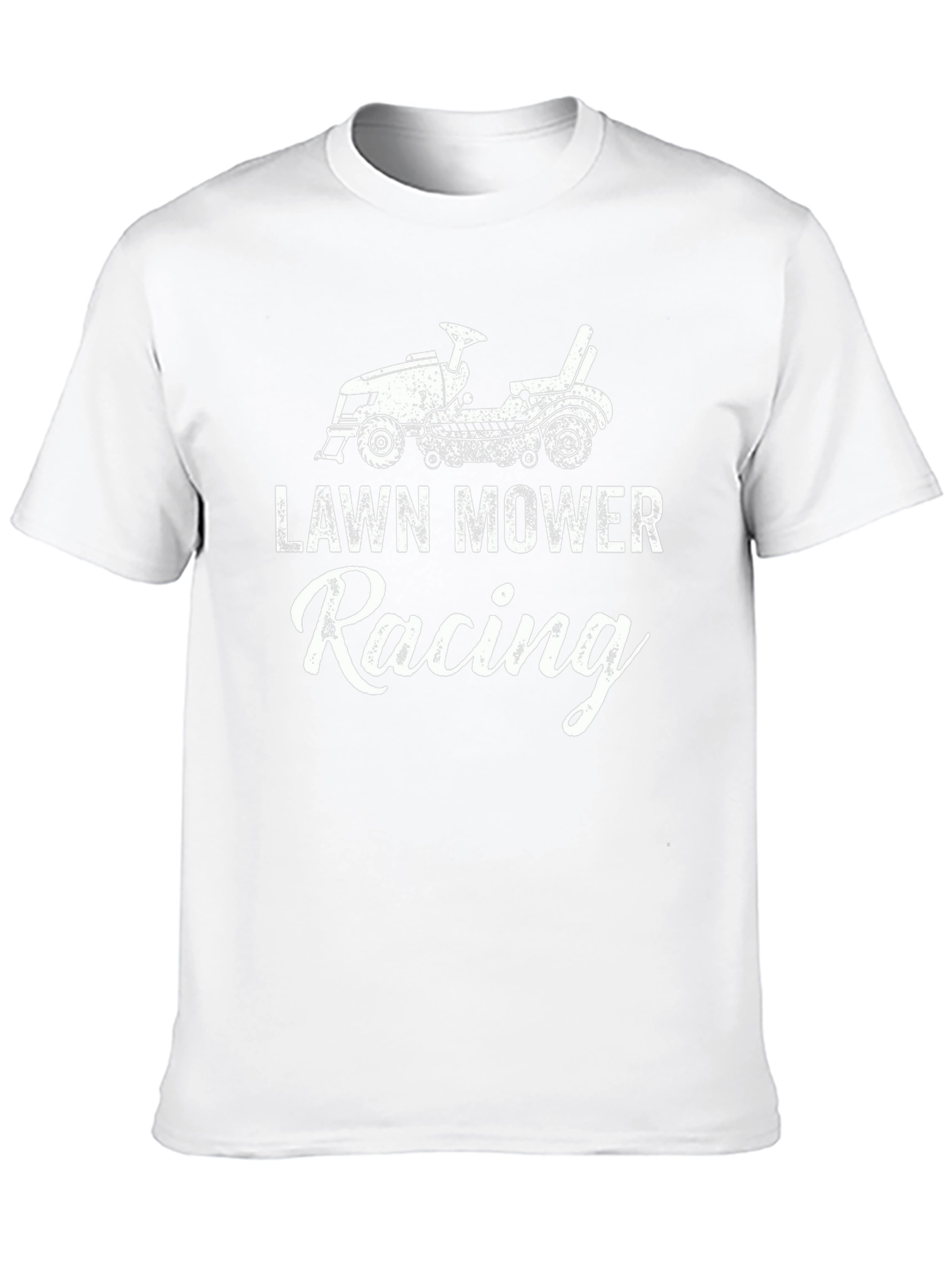 Lawn Mower Racing T-Shirt - Novelty Graphic Tee