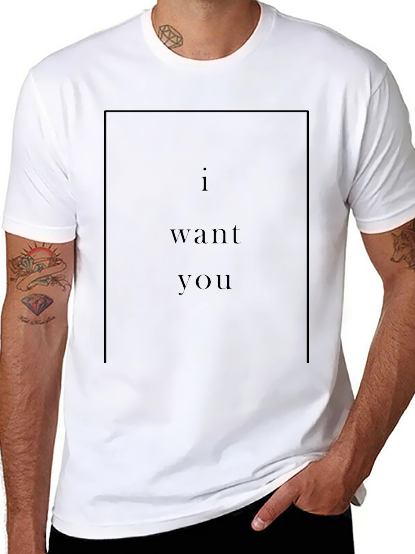 I Want You Graphic Black T-Shirt