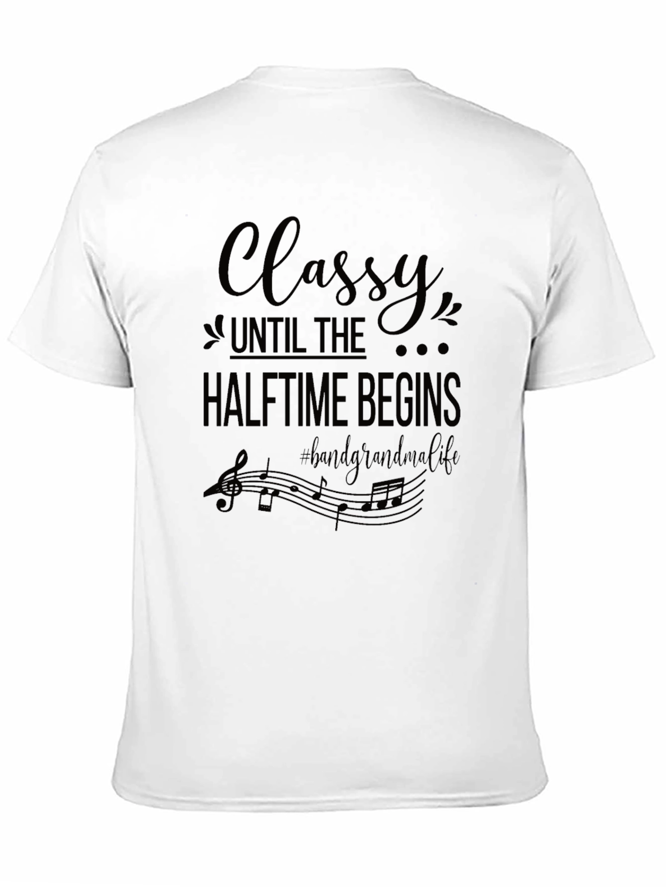 Classy Halftime Band Grandma Black T-Shirt