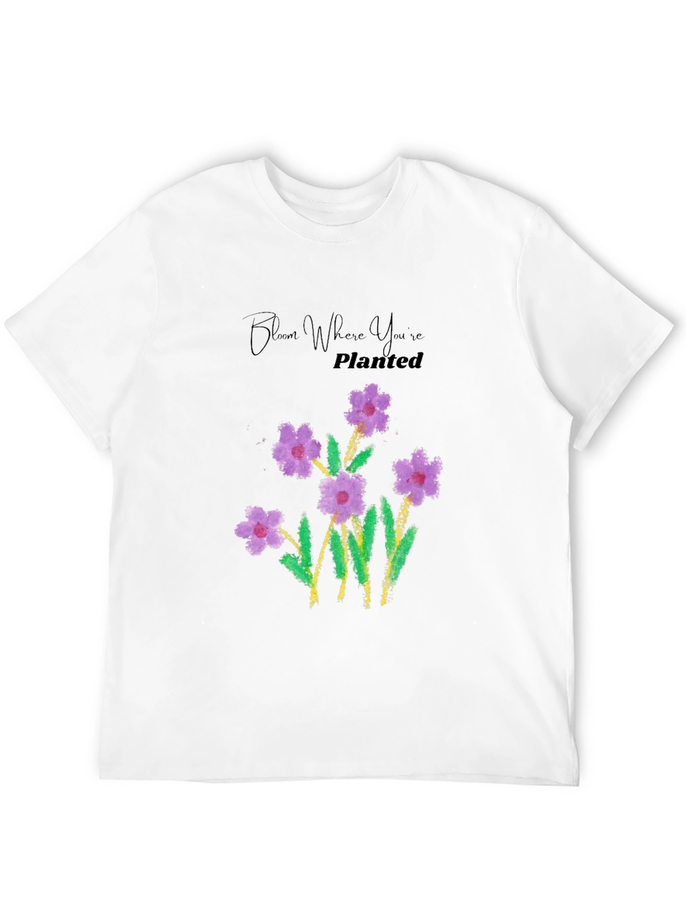 Bloom Where Youre Planted Black T-Shirt