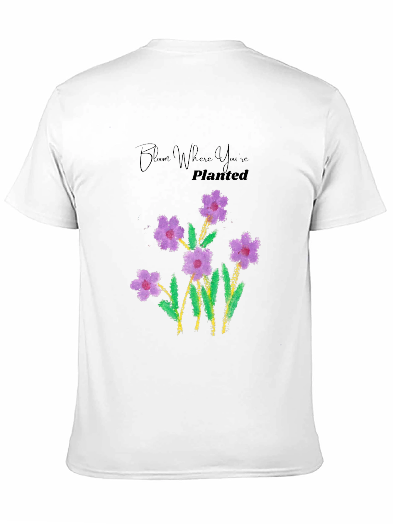 Bloom Where Youre Planted Black T-Shirt