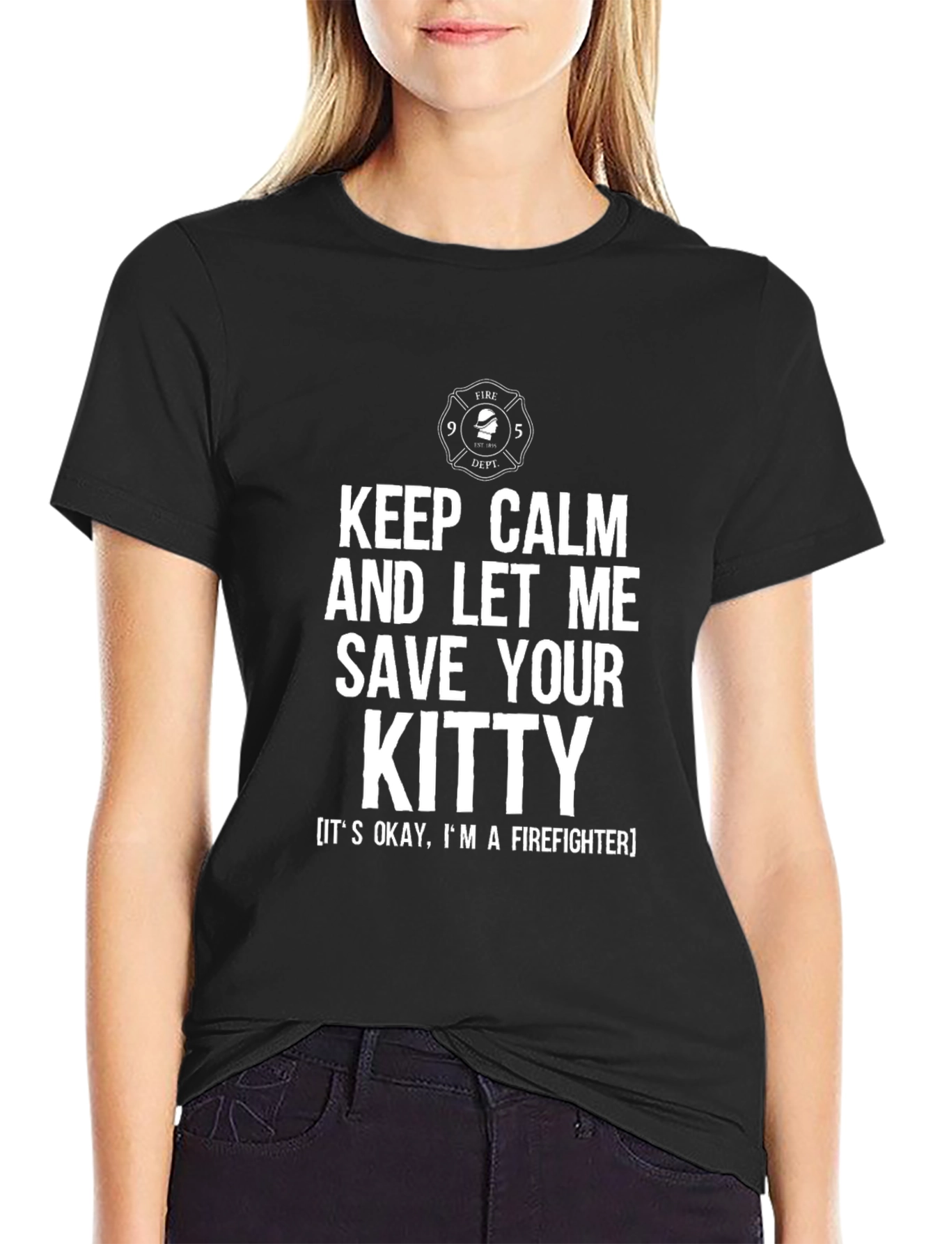 Keep Calm Save Your Kitty Firefighter T-Shirt