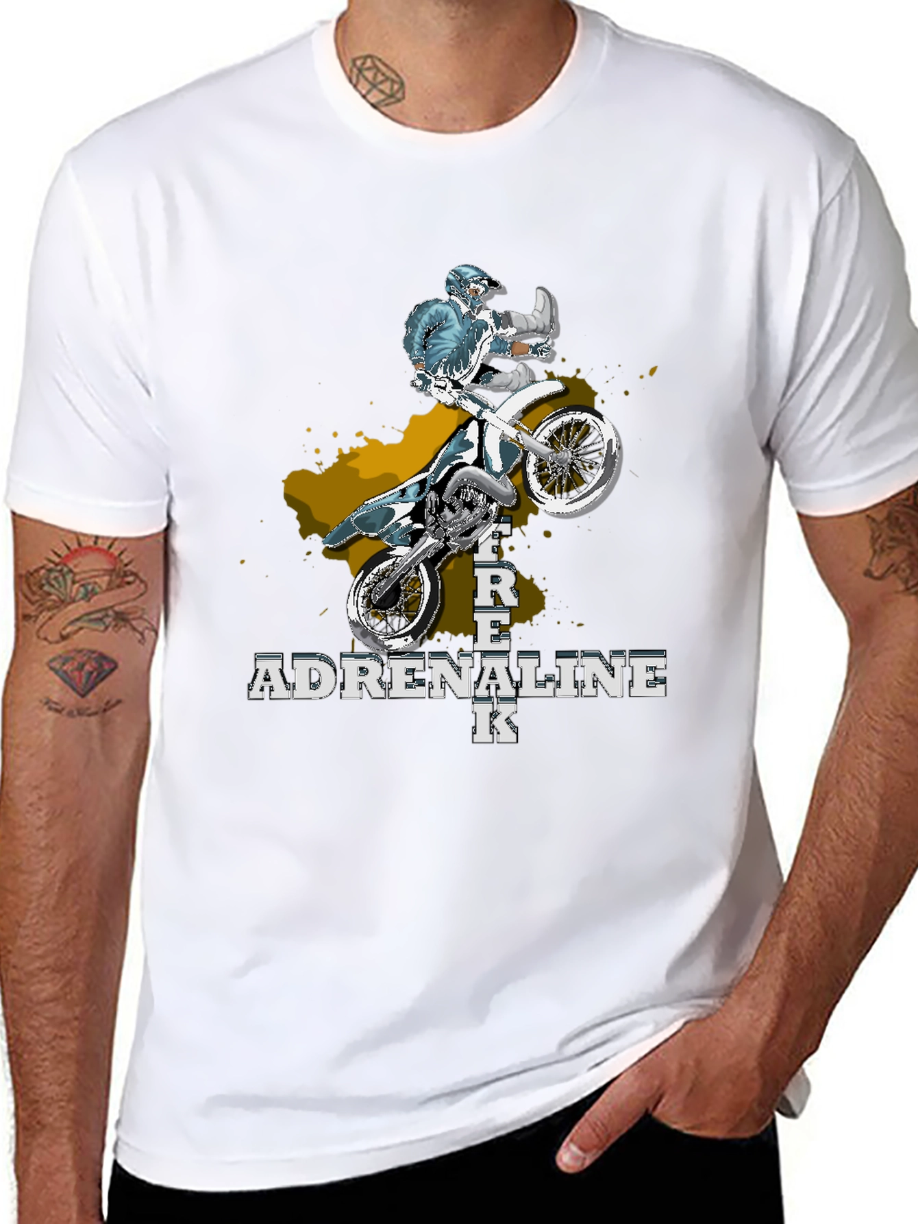 Adrenaline Junkie Motocross Graphic Tee