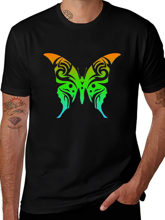 Butterfly Graphic Tee - Mens Black T-Shirt