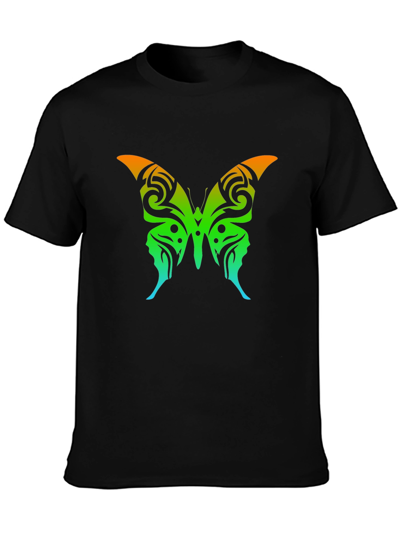 Butterfly Graphic Tee - Mens Black T-Shirt