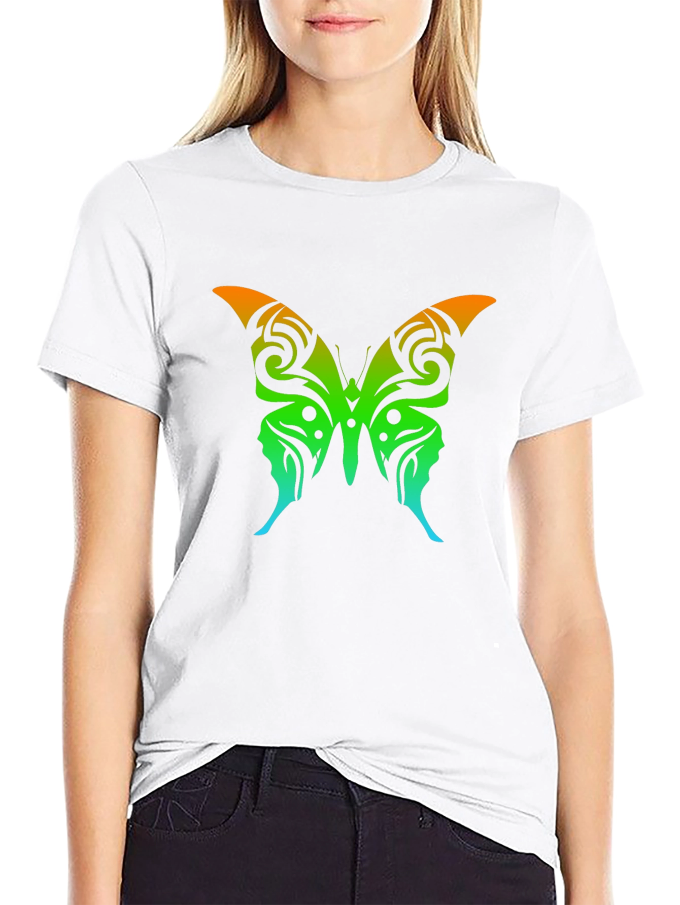 Butterfly Graphic Tee - Mens Black T-Shirt