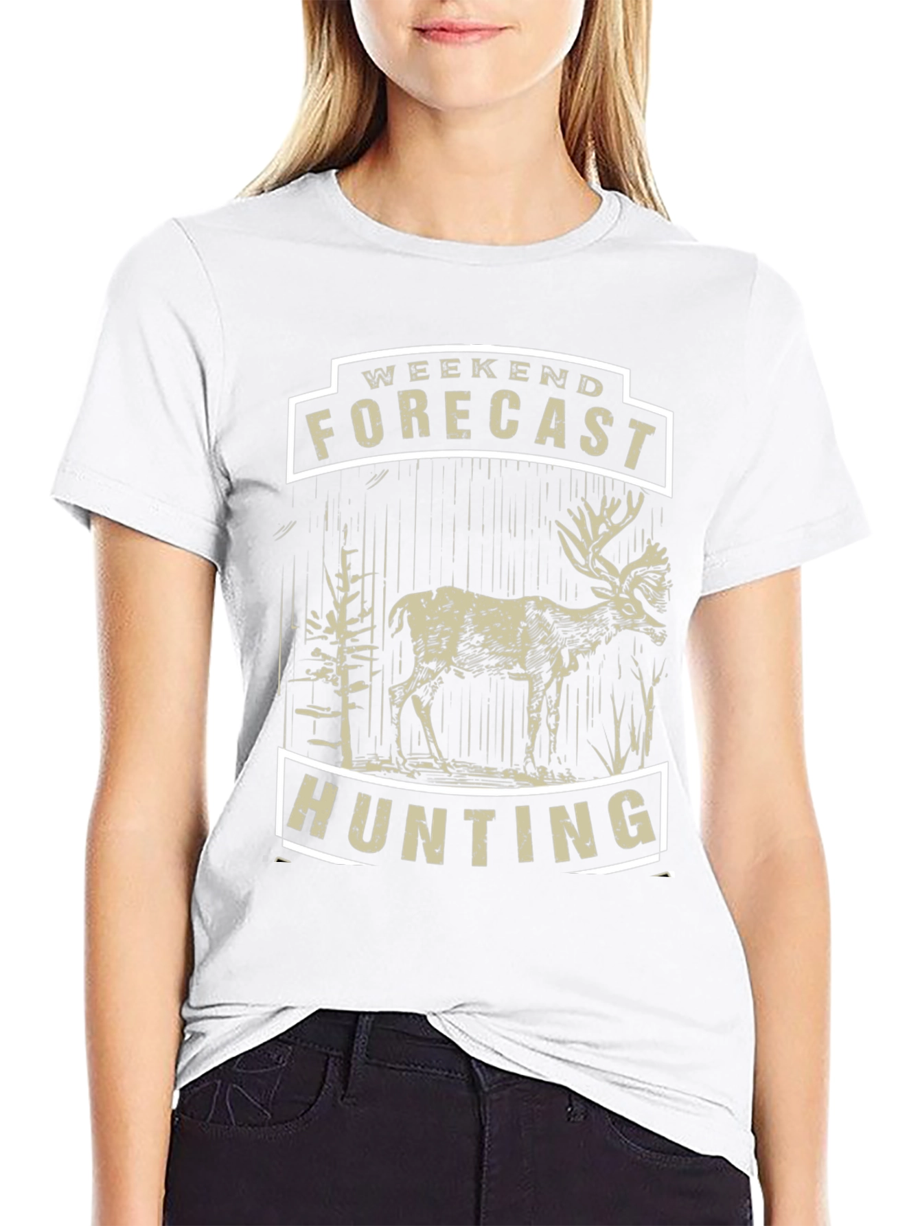 Weekend Forecast Hunting Tee - Deer Design
