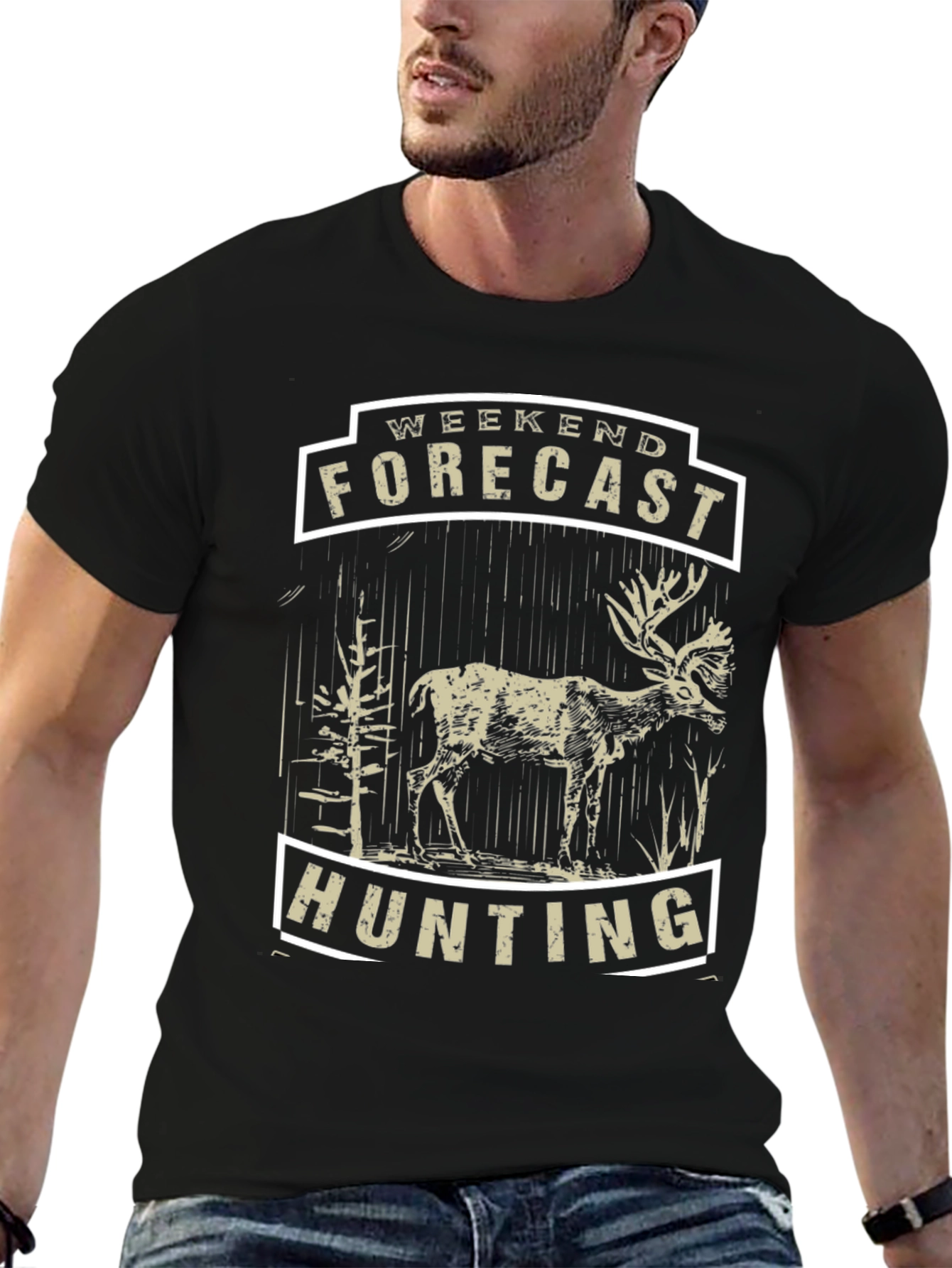 Weekend Forecast Hunting Tee - Deer Design