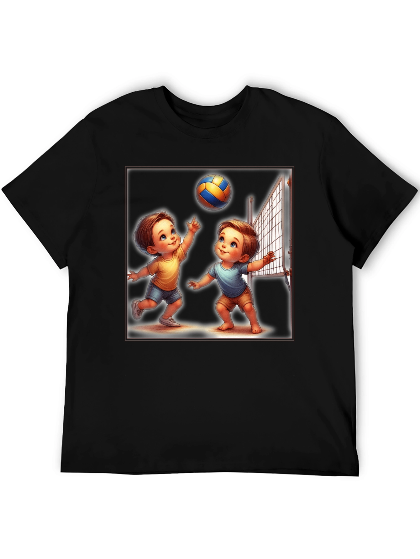 Cartoon Volleyball T-Shirt