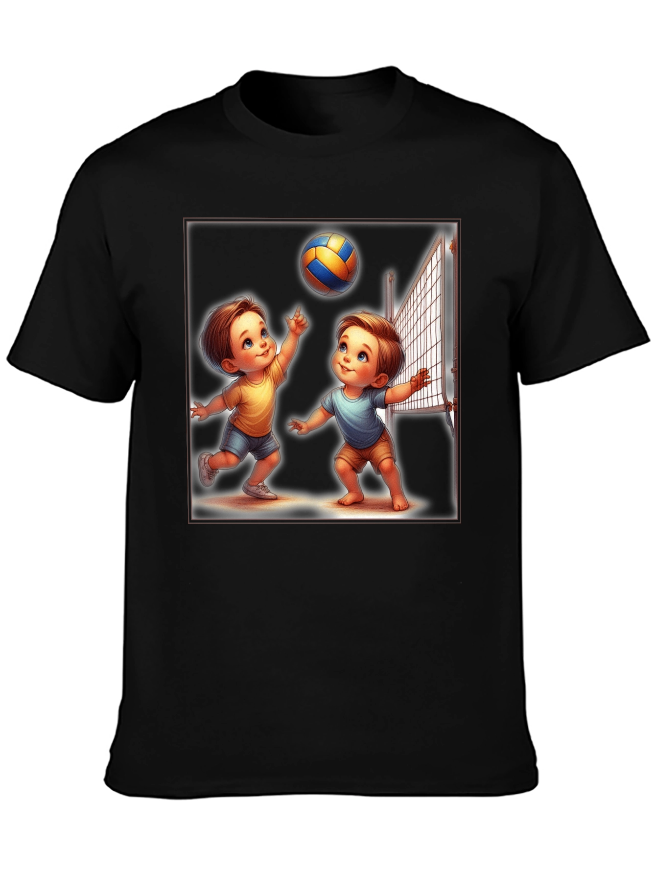 Cartoon Volleyball T-Shirt