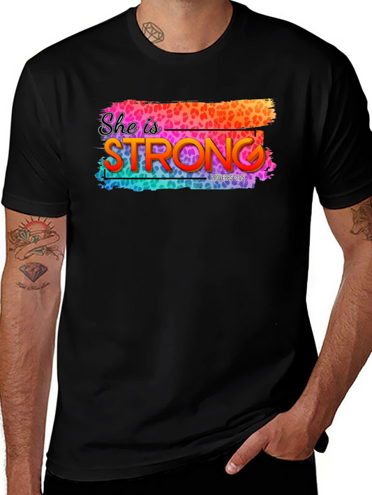 She is Strong T-Shirt - Proverbs 31:25