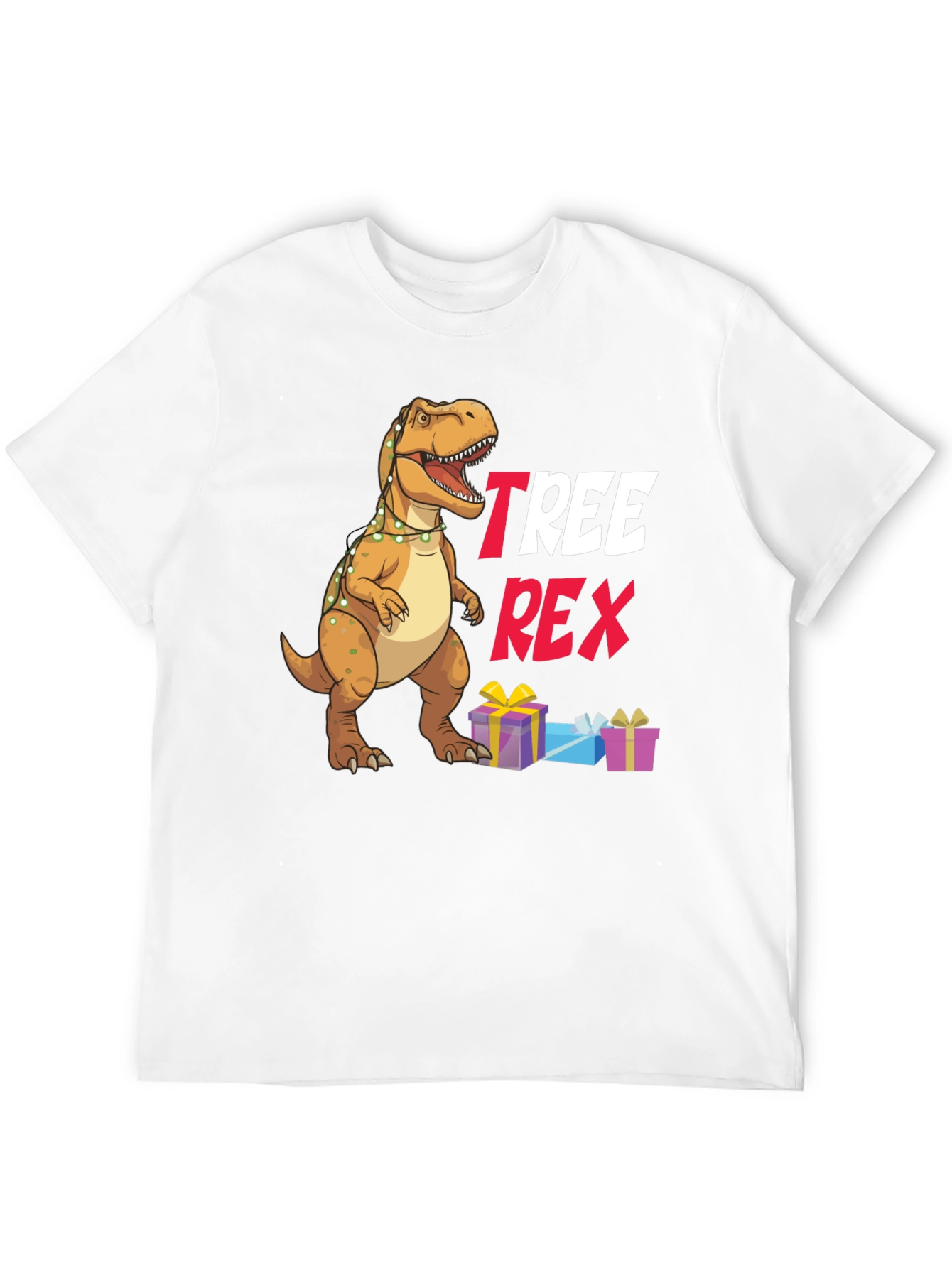 Tree Rex Christmas T-Shirt - Holiday Dinosaur Tee