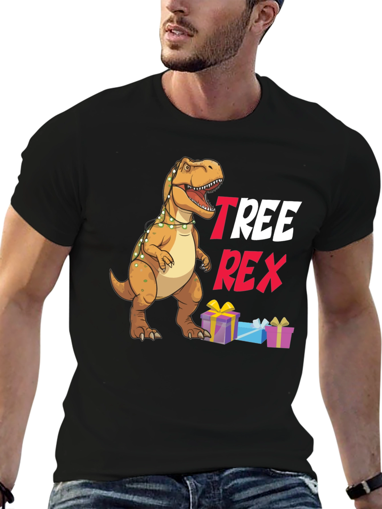 Tree Rex Christmas T-Shirt - Holiday Dinosaur Tee