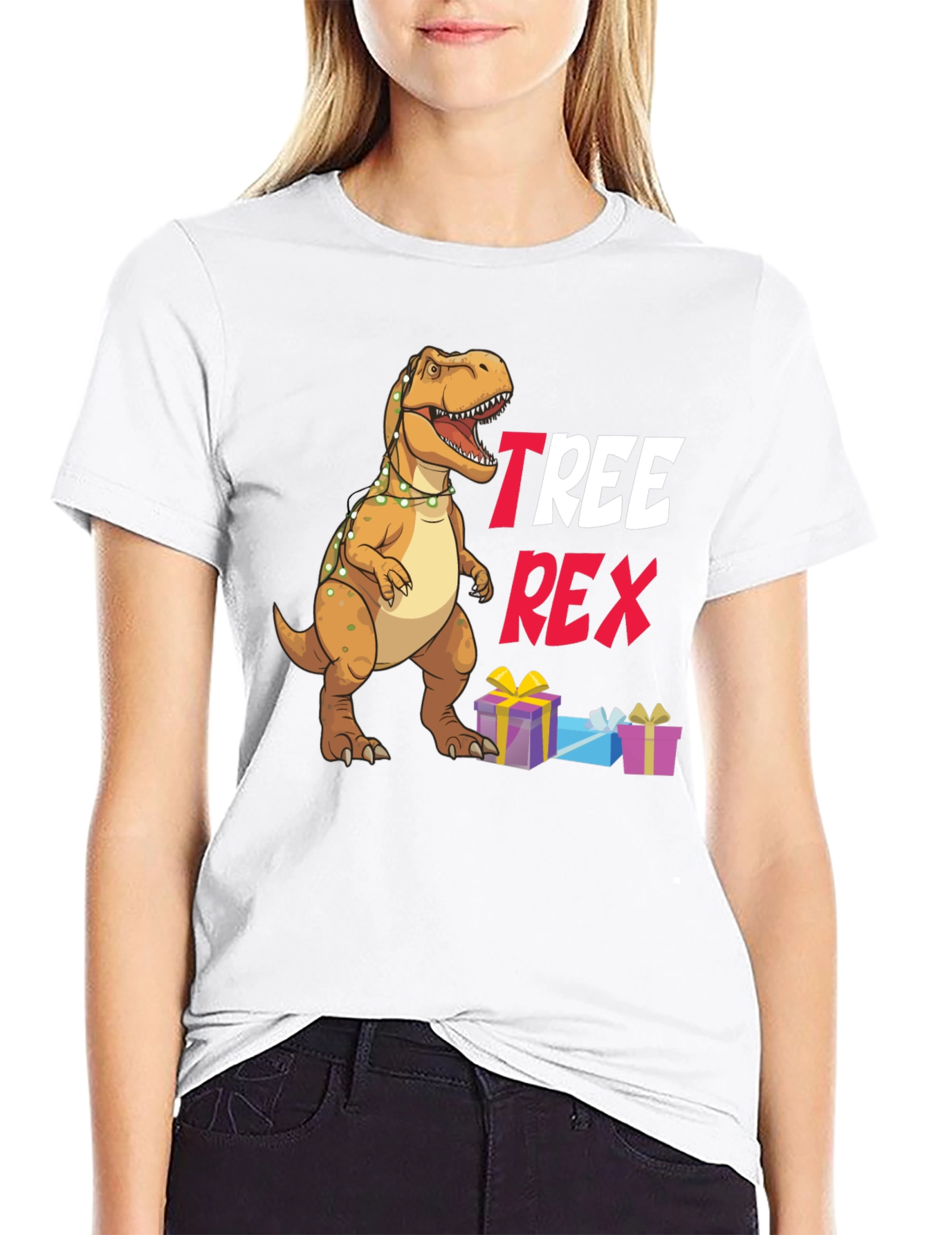 Tree Rex Christmas T-Shirt - Holiday Dinosaur Tee
