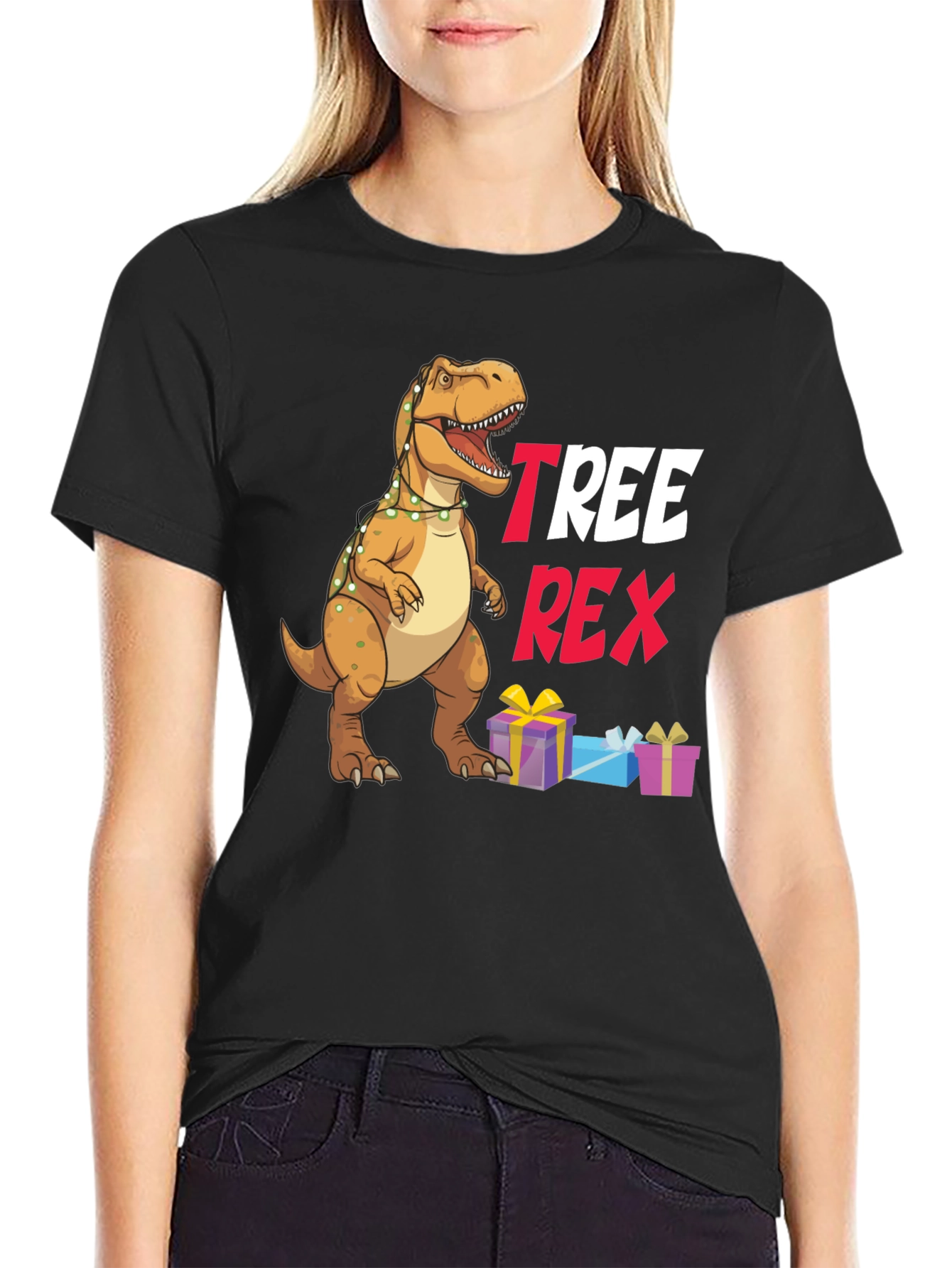 Tree Rex Christmas T-Shirt - Holiday Dinosaur Tee