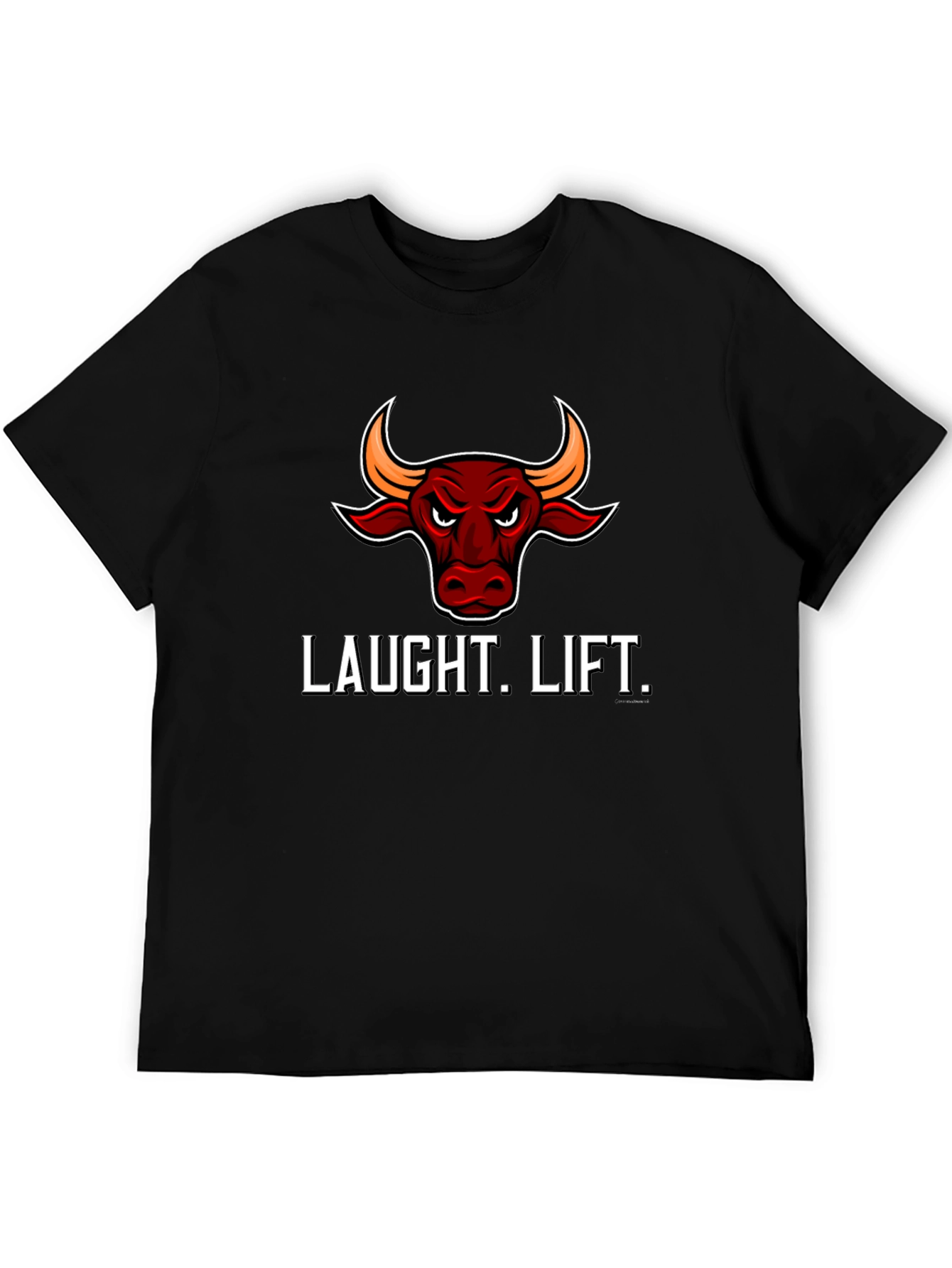 Laught Lift Bull Graphic Tee - Black
