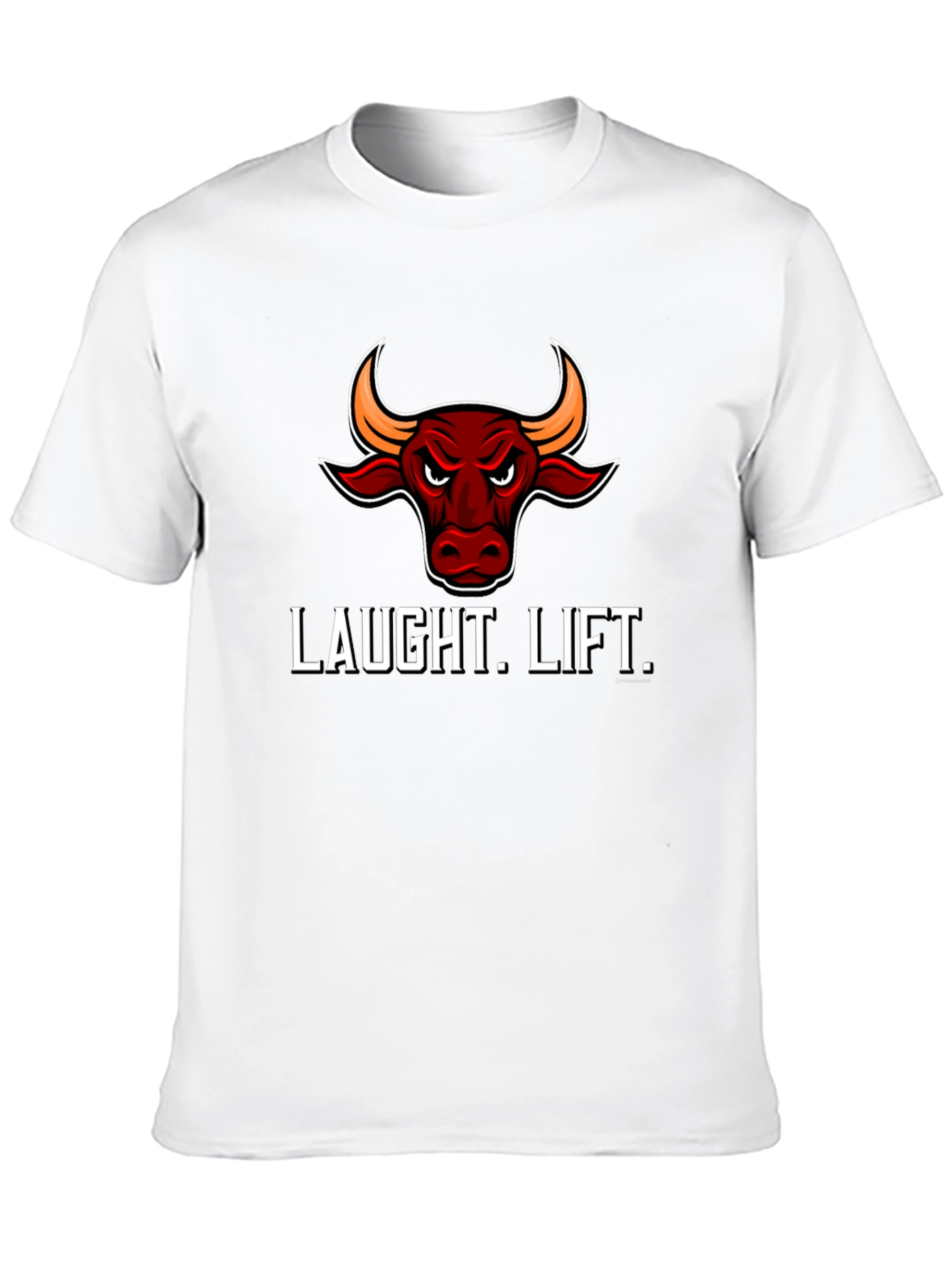 Laught Lift Bull Graphic Tee - Black