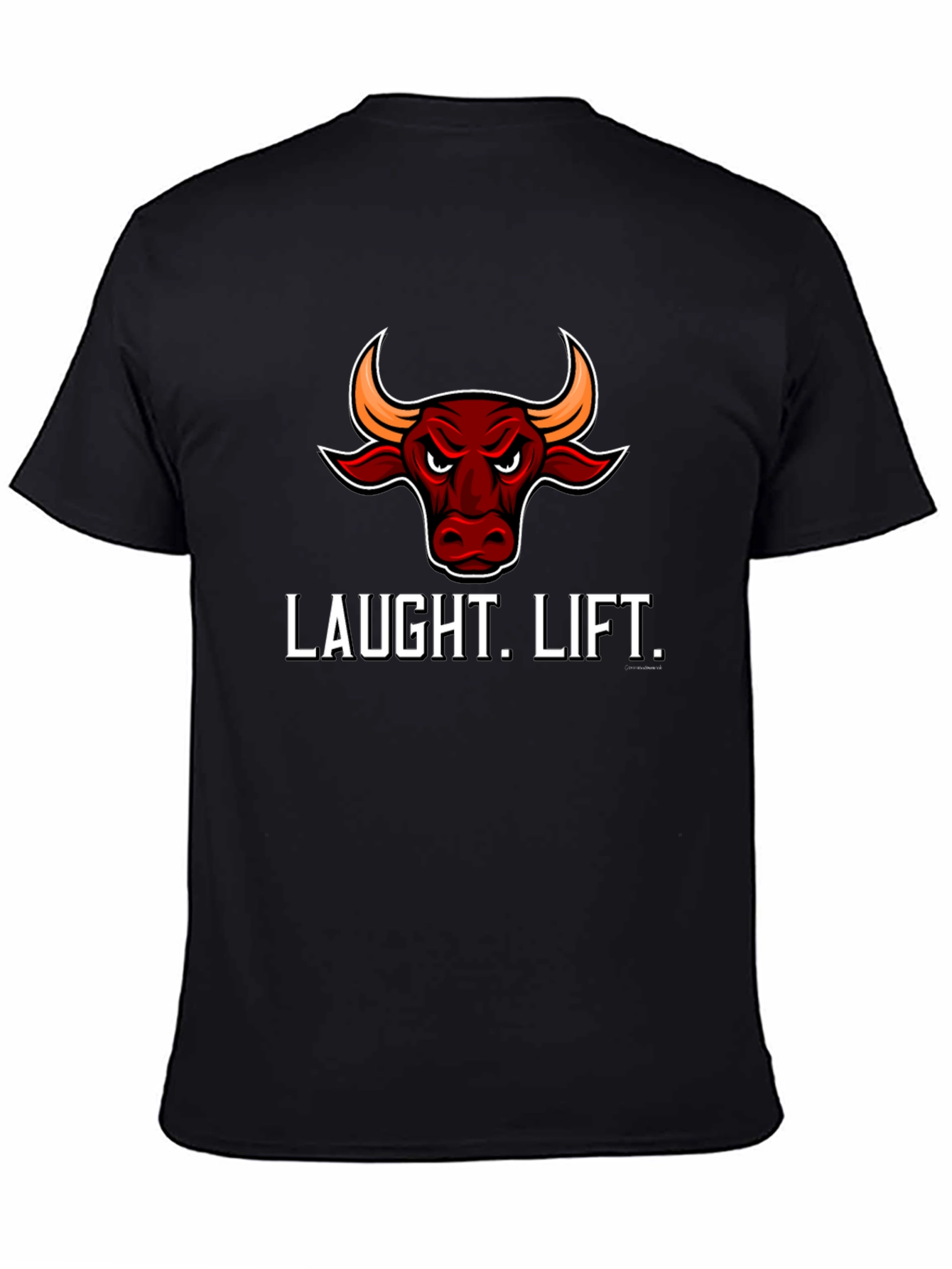 Laught Lift Bull Graphic Tee - Black