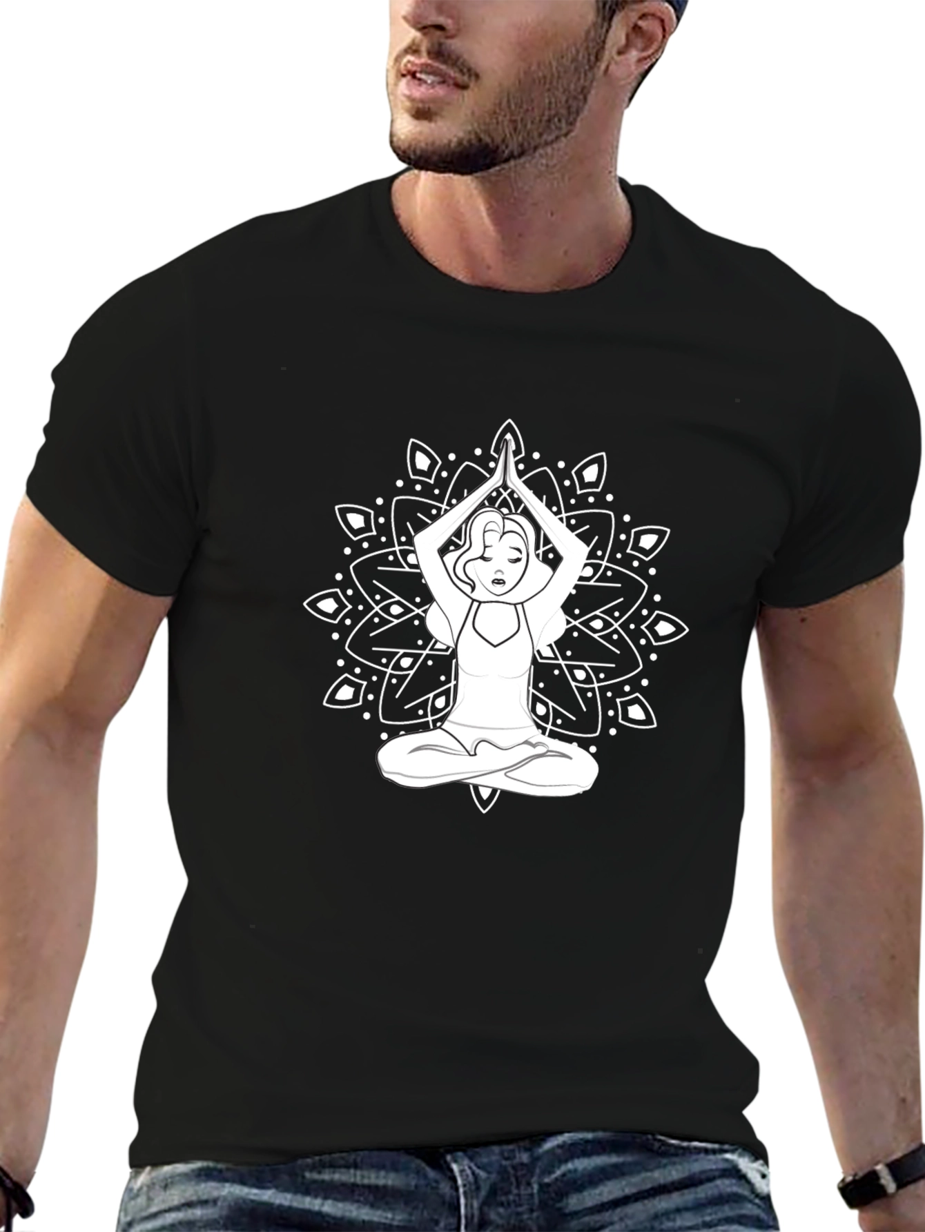 Yoga Mandala Graphic Tee - Relaxed Fit