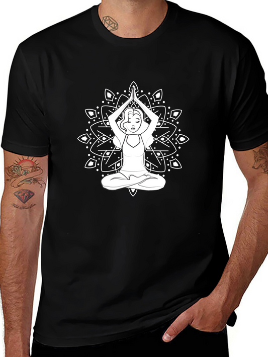 Yoga Mandala Graphic Tee - Relaxed Fit