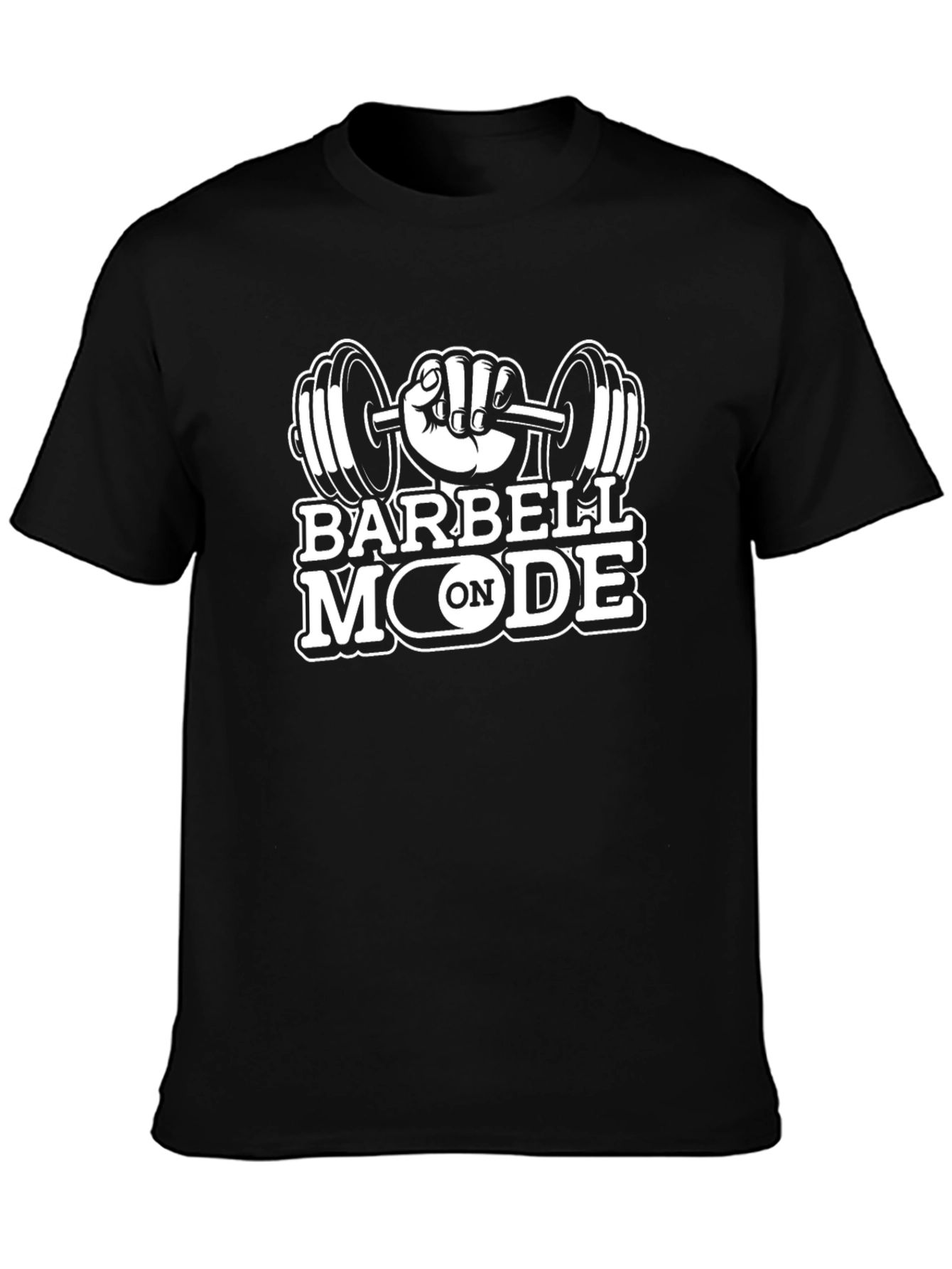 Barbell Mode On Graphic Tee - Gym Fitness Shirt