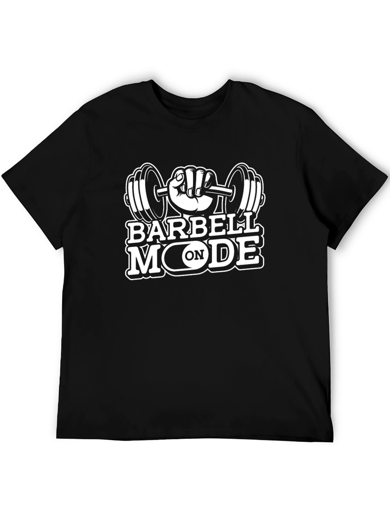 Barbell Mode On Graphic Tee - Gym Fitness Shirt