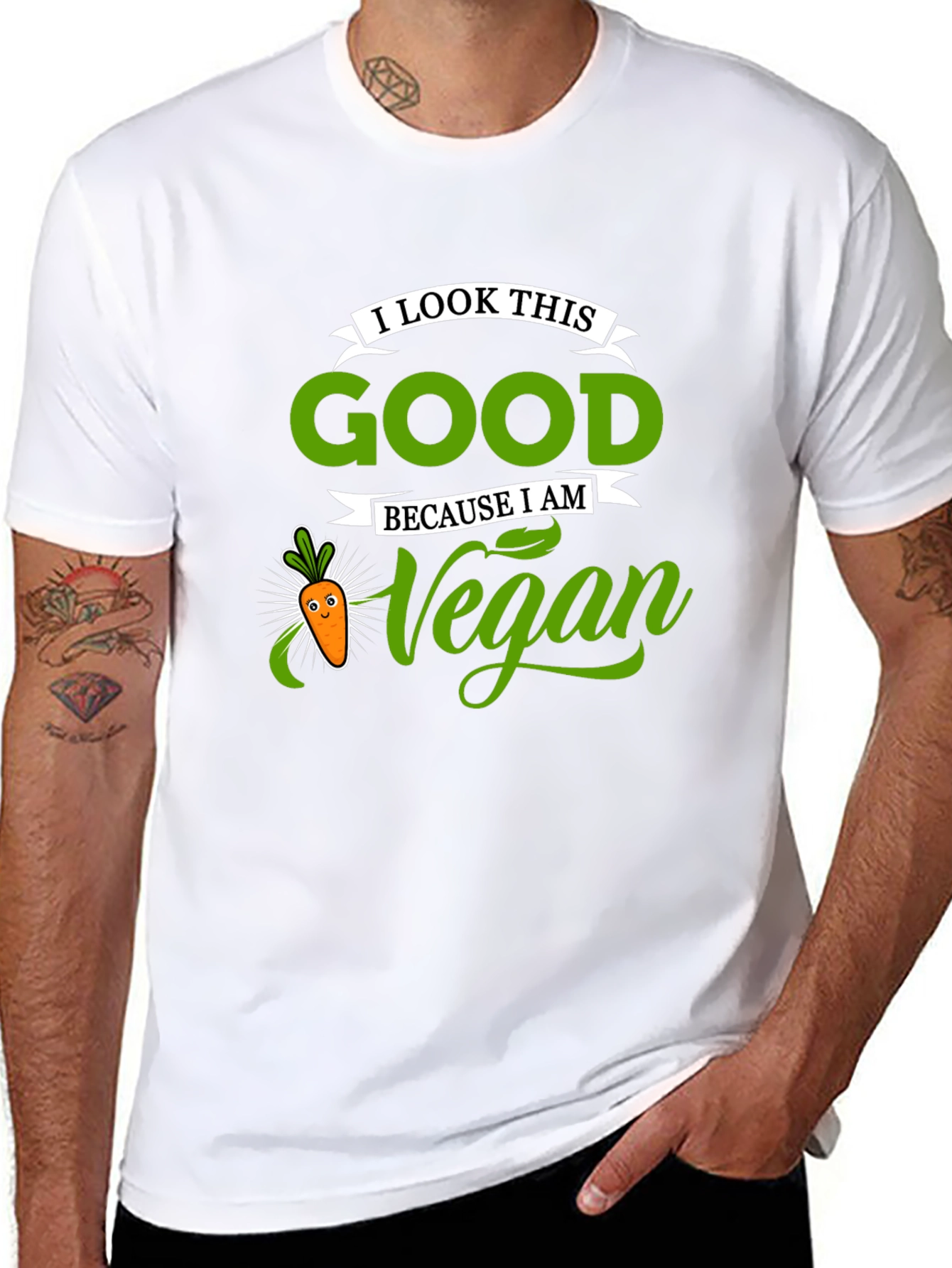 I Look This Good Because I Am Vegan T-Shirt