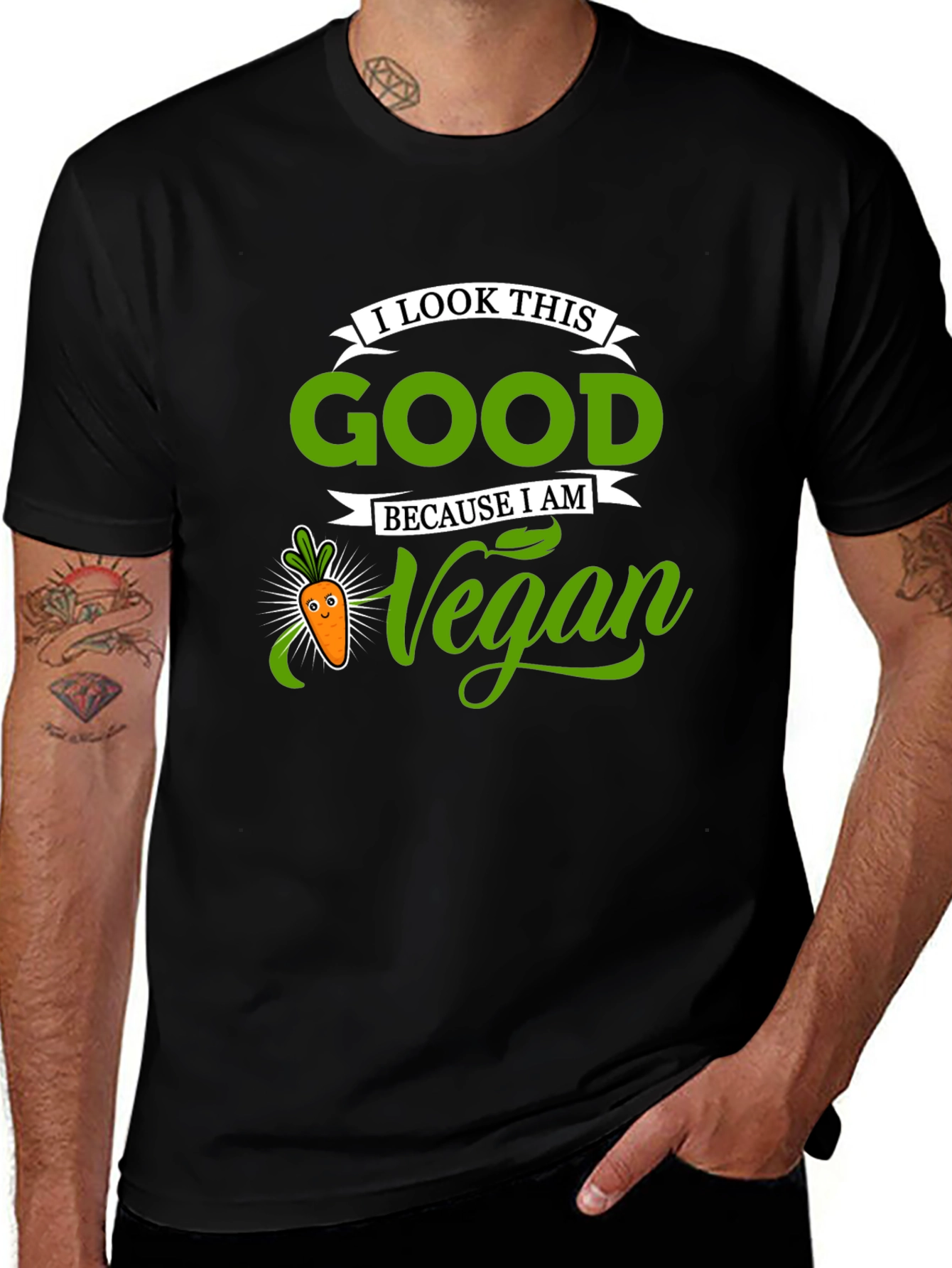 I Look This Good Because I Am Vegan T-Shirt