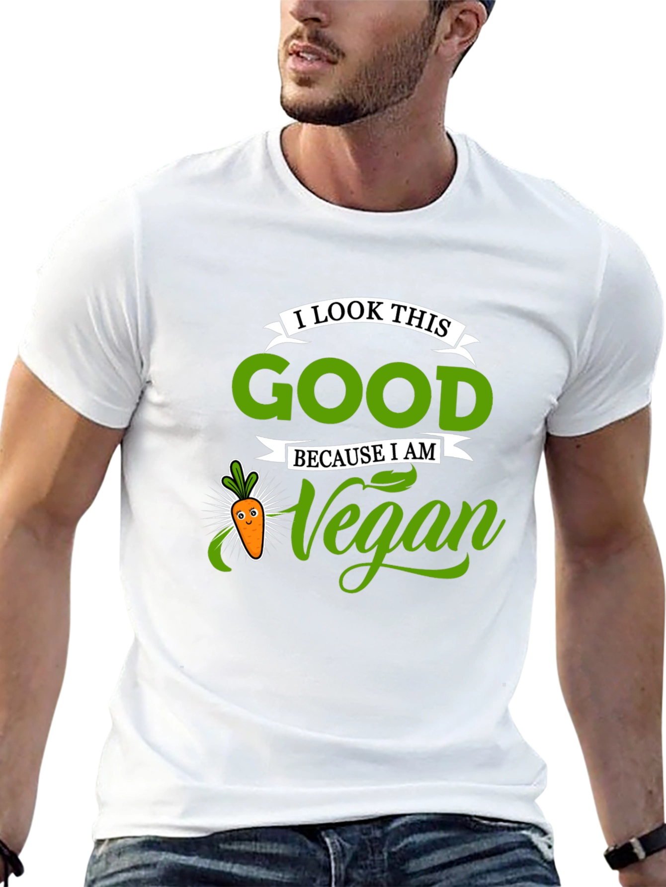 I Look This Good Because I Am Vegan T-Shirt