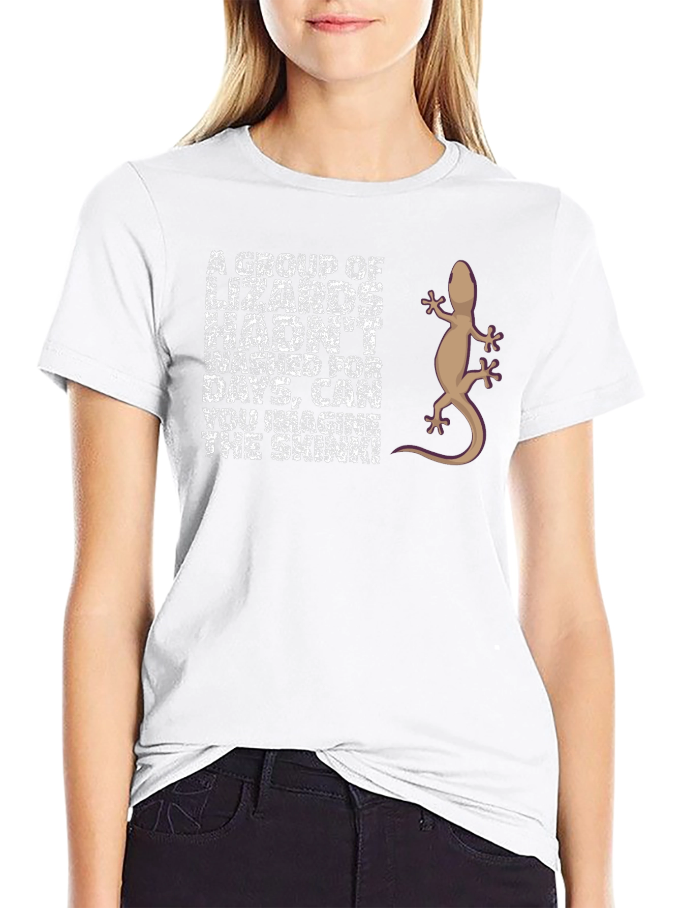 Lizard Humor Graphic T-Shirt