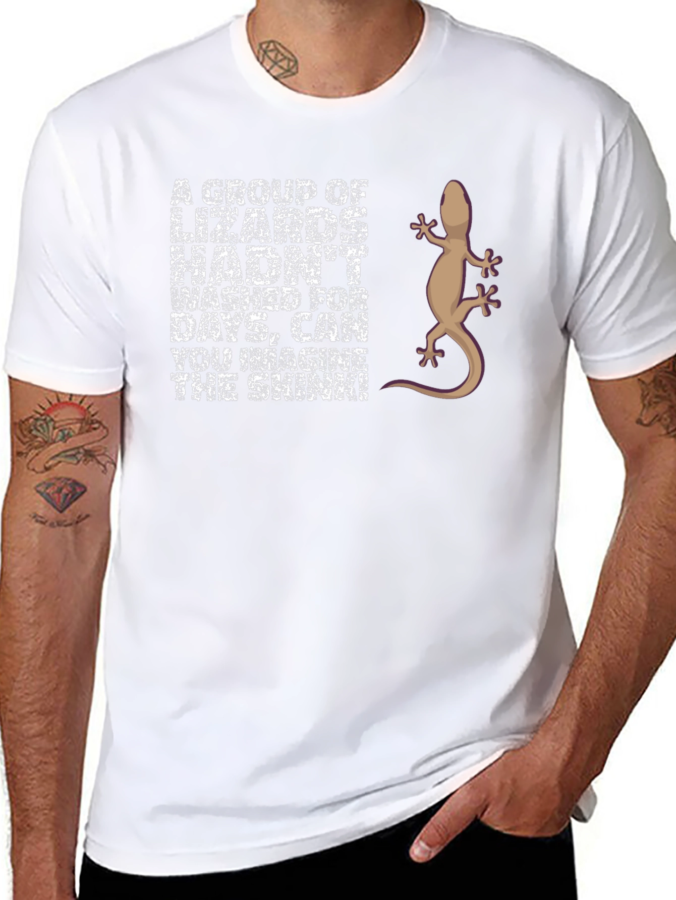 Lizard Humor Graphic T-Shirt