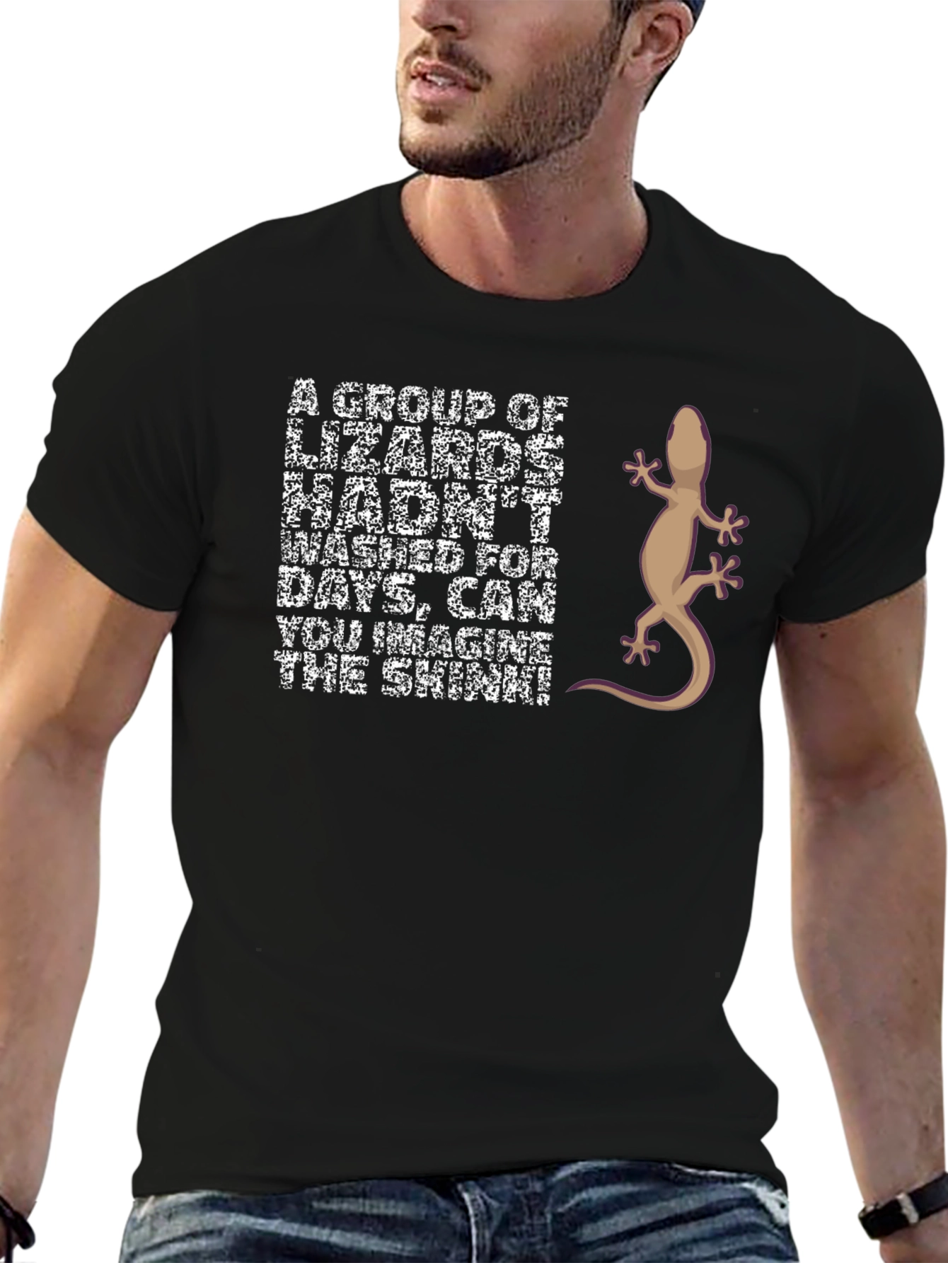 Lizard Humor Graphic T-Shirt