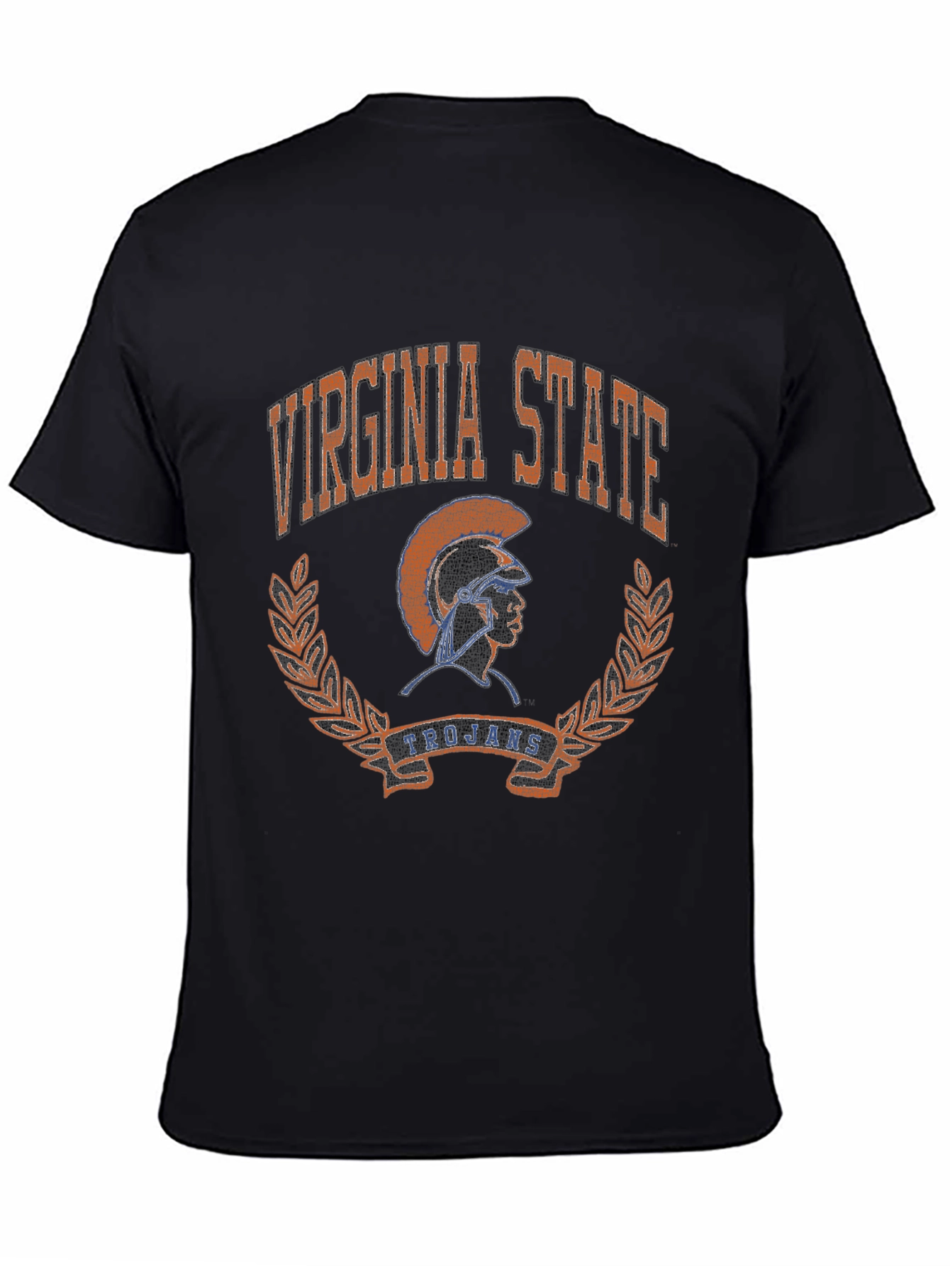 Virginia State Trojans Black Graphic T-Shirt
