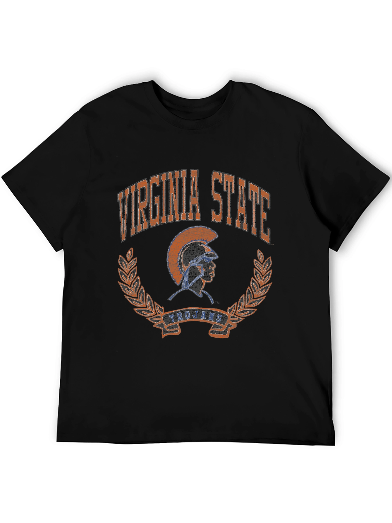 Virginia State Trojans Black Graphic T-Shirt