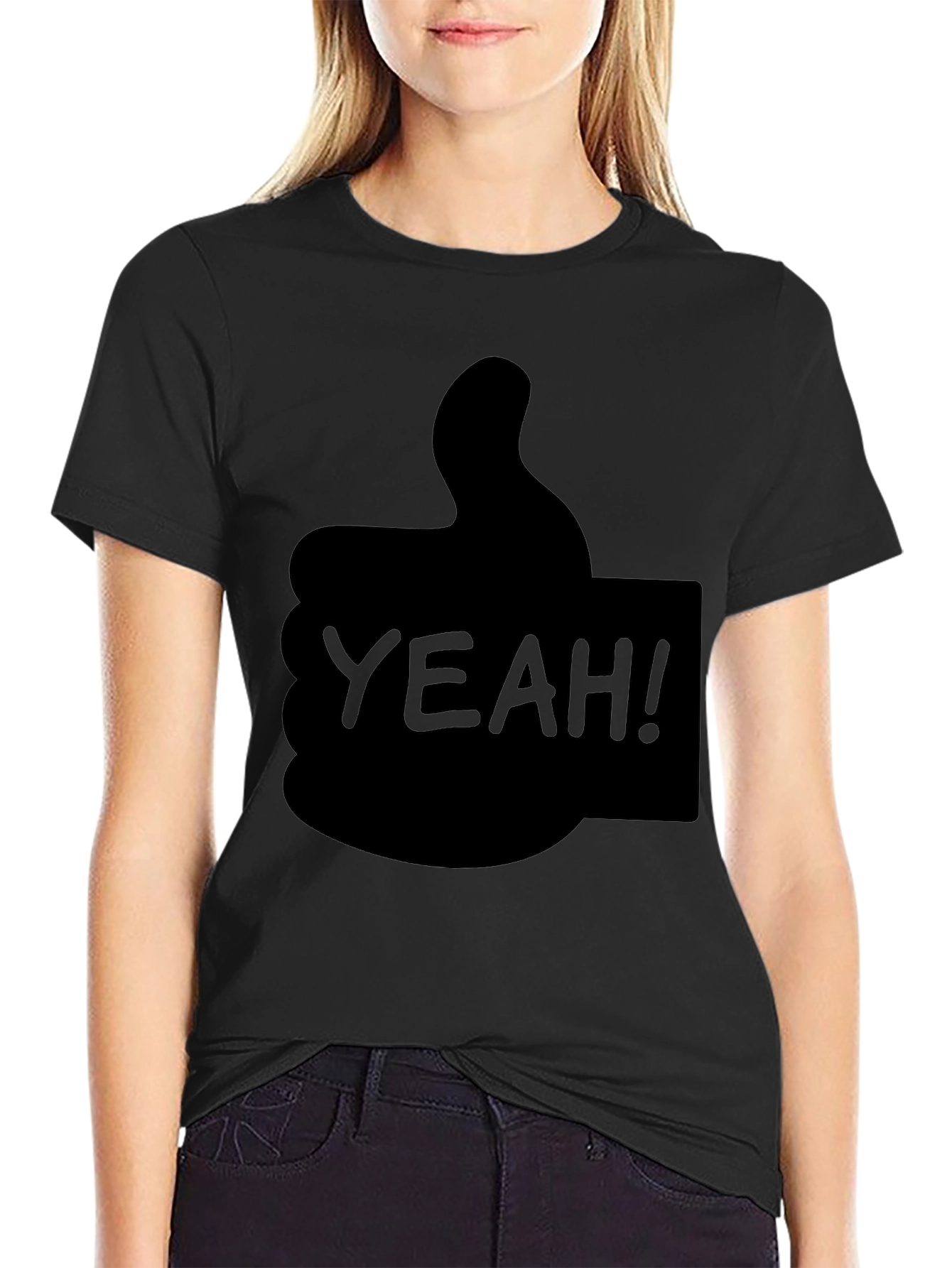 Yeah! Thumbs Up Graphic T-Shirt - Cool Casual Tee