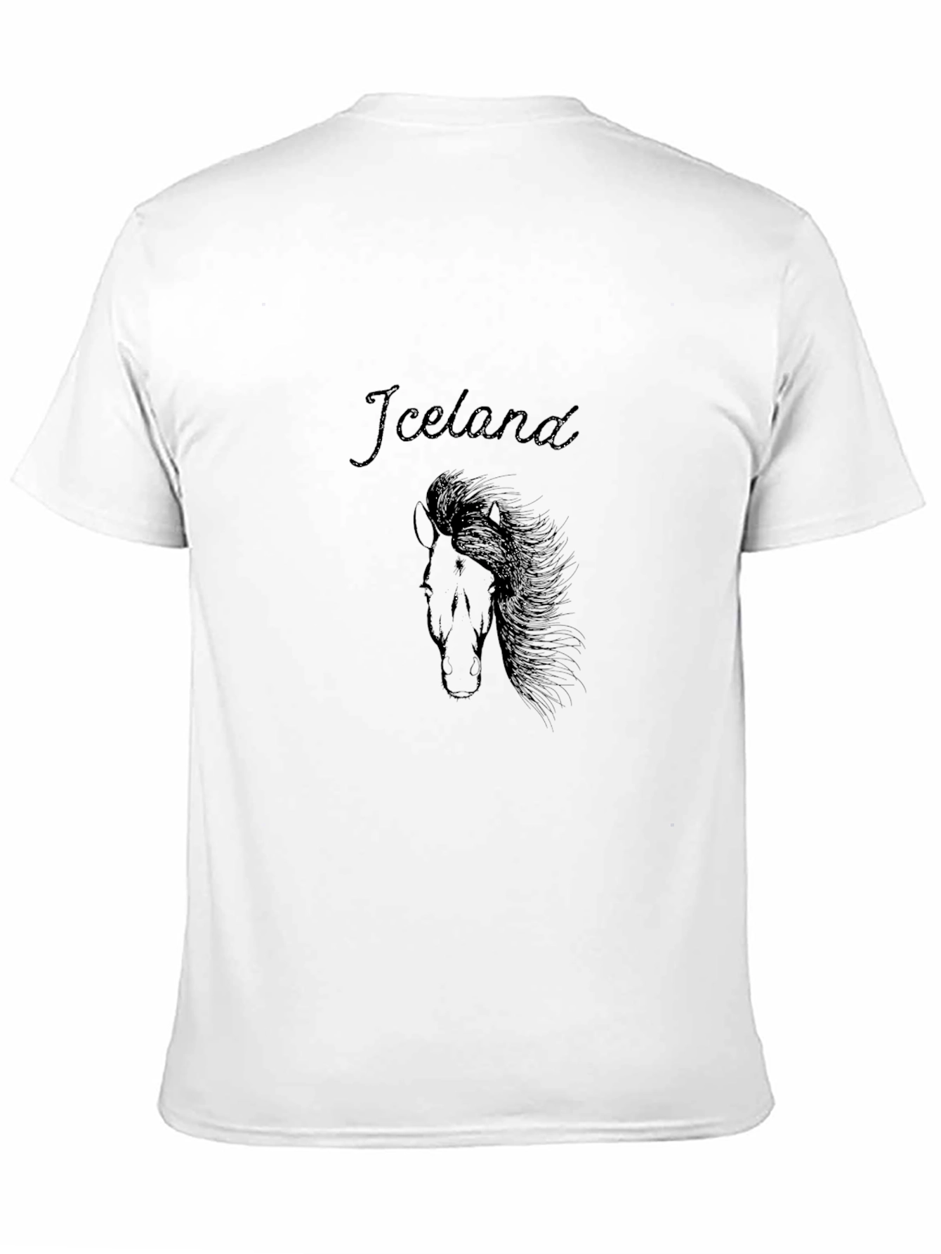 Iceland Horse Graphic Tee - Stylish Black T-Shirt