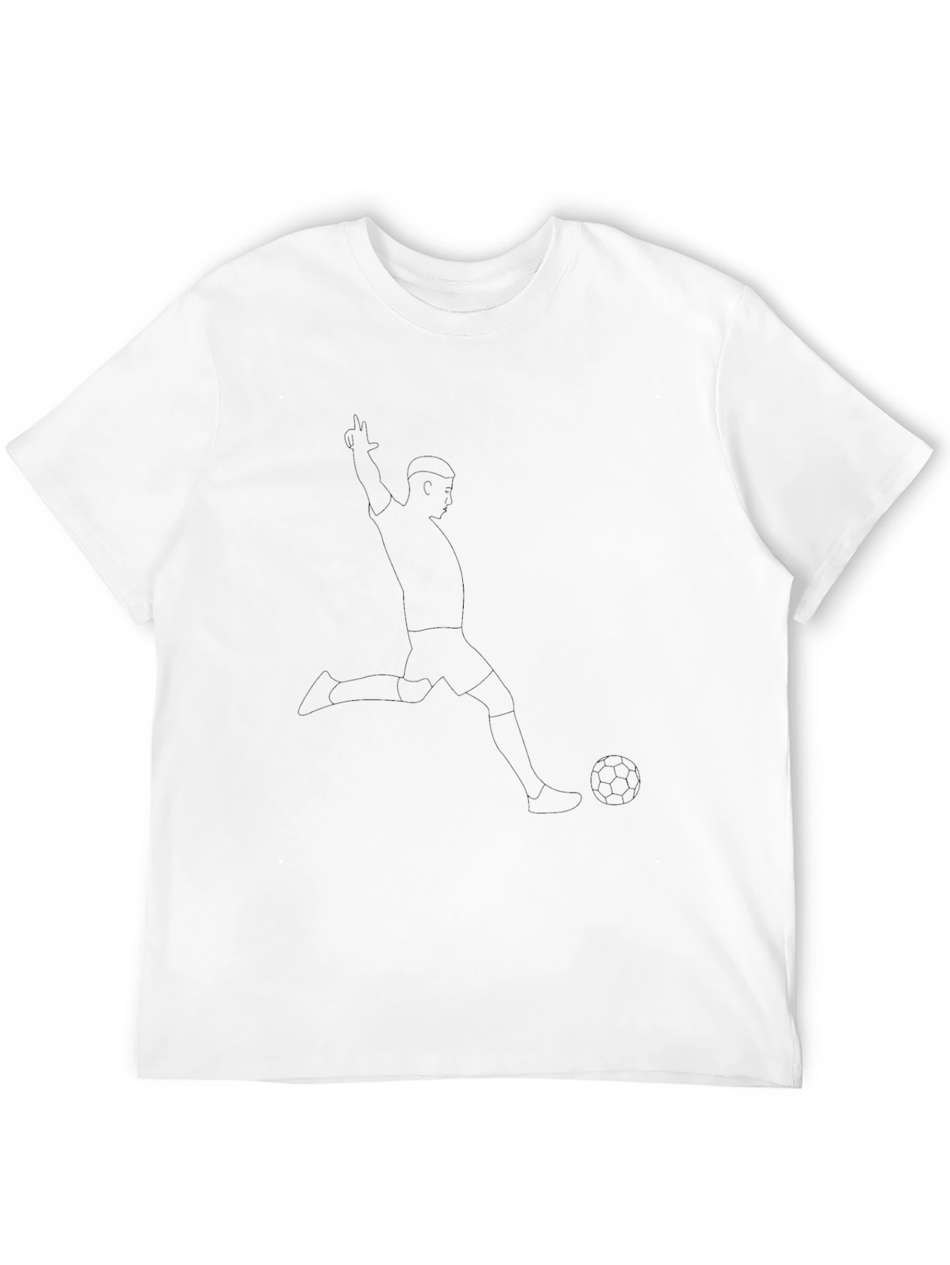 Soccer Player Graphic Tee - Black