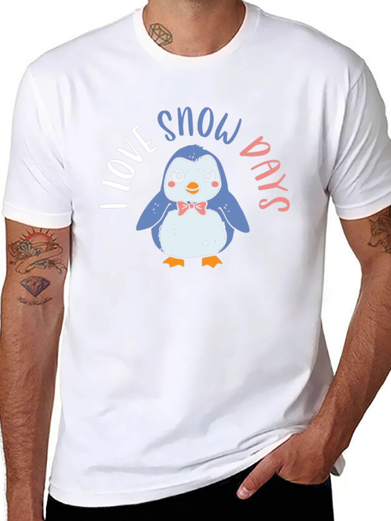 I Love Snow Days Penguin Graphic Tee