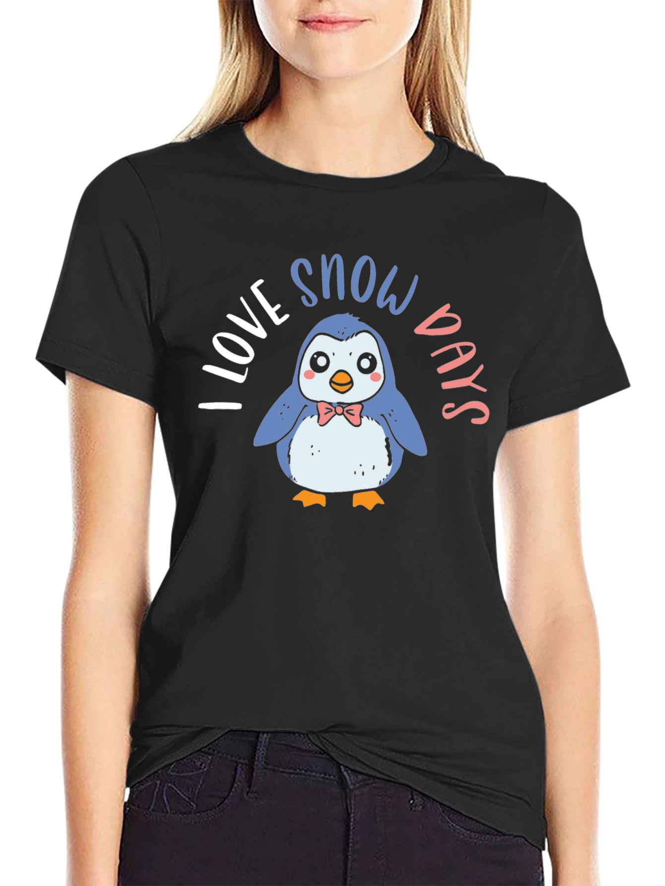 I Love Snow Days Penguin Graphic Tee